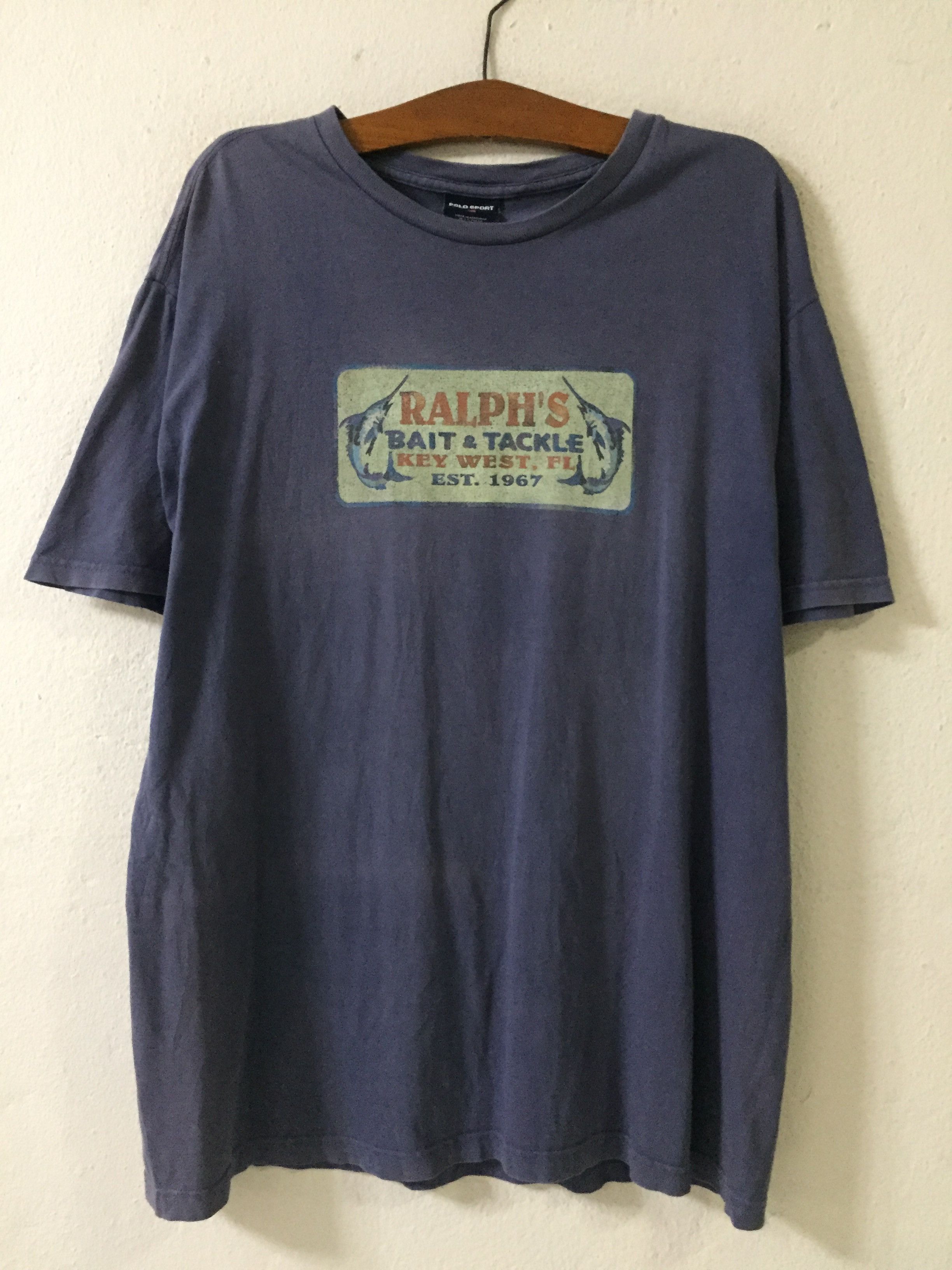 Polo Ralph Lauren Vintage Polo Sport Ralph Lauren Bait & Tackle Tshirt Size US L / EU 52-54 / 3 - 1 Thumbnail