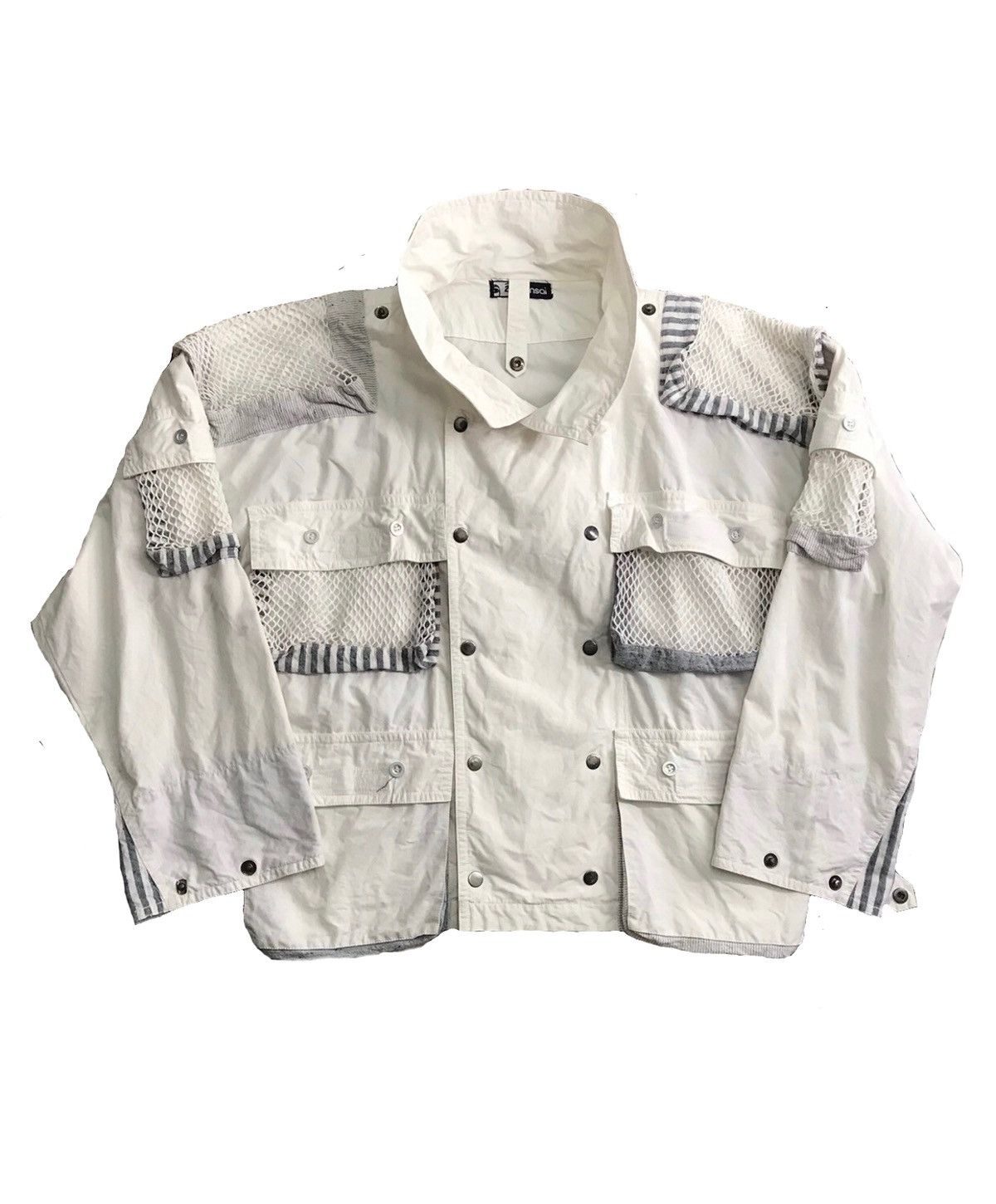 Kansai Yamamoto 1980's Kansai Yamamoto Multipocket Net Oversized Jacket Size US L / EU 52-54 / 3 - 2 Thumbnail