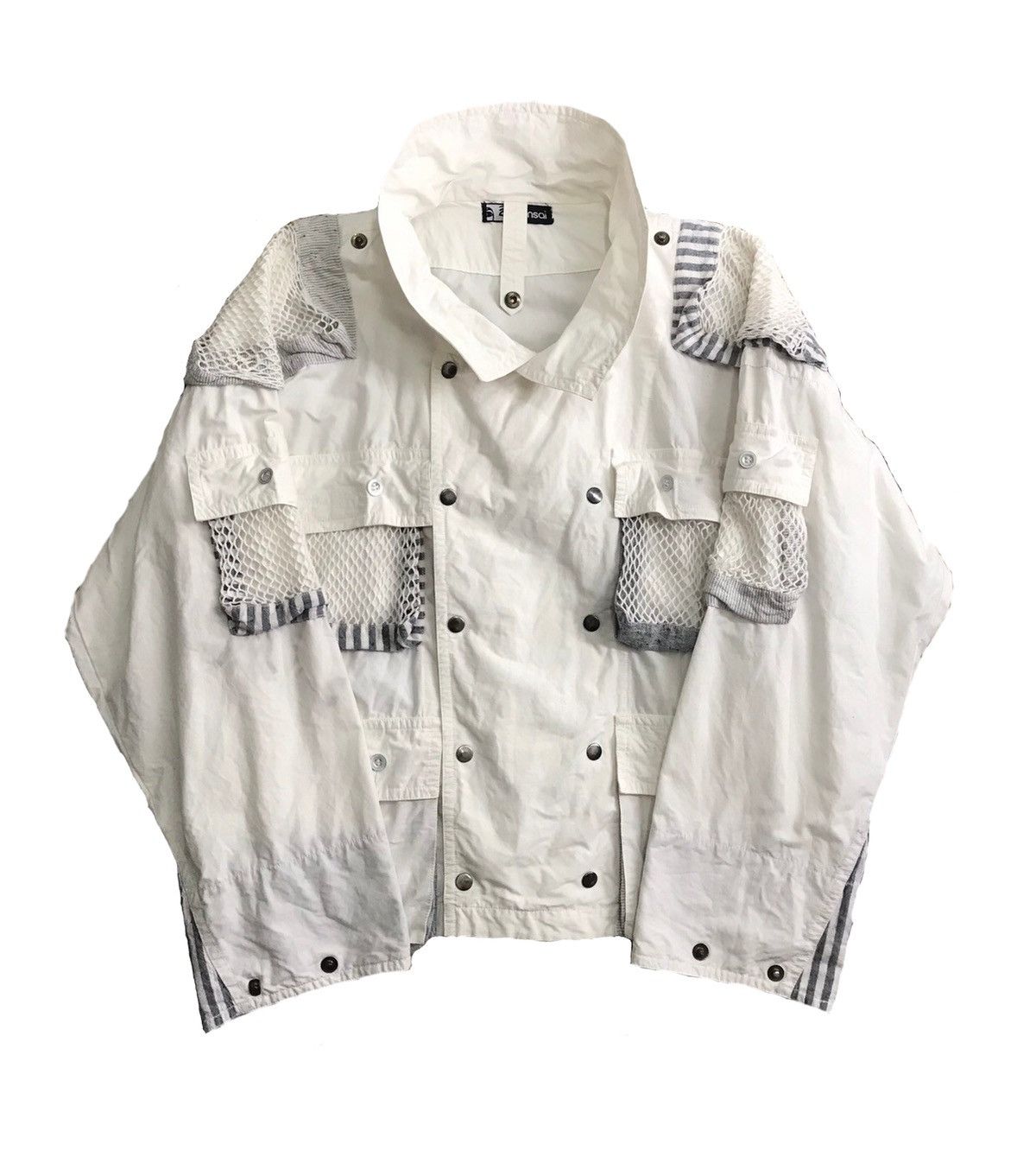Kansai Yamamoto 1980's Kansai Yamamoto Multipocket Net Oversized Jacket Size US L / EU 52-54 / 3 - 1 Thumbnail