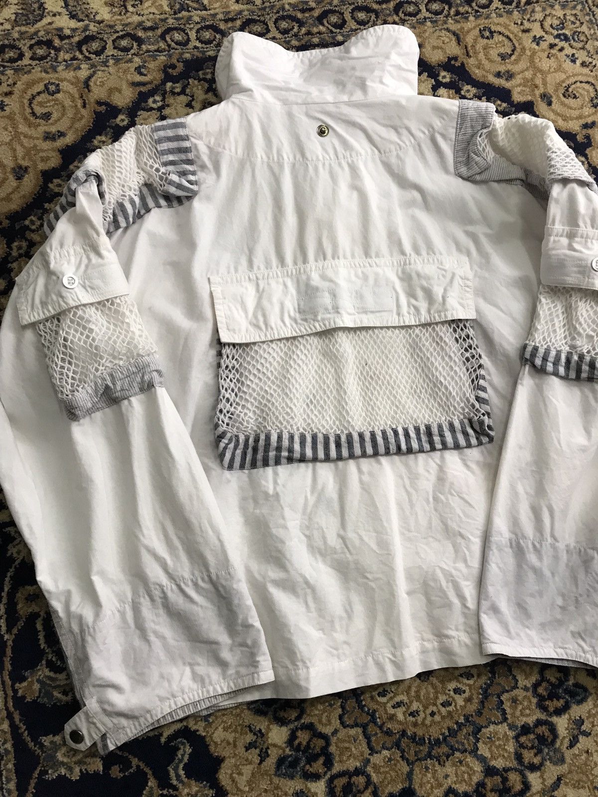 Kansai Yamamoto 1980's Kansai Yamamoto Multipocket Net Oversized Jacket Size US L / EU 52-54 / 3 - 11 Thumbnail