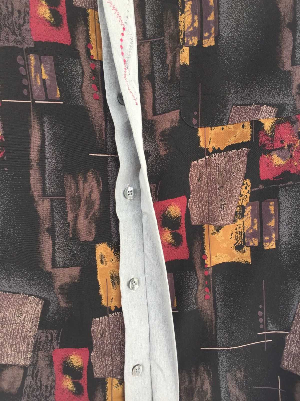 Valentino 90s Valentino Multicolor Art Patchwork B/D Shirt Size US L / EU 52-54 / 3 - 4 Thumbnail