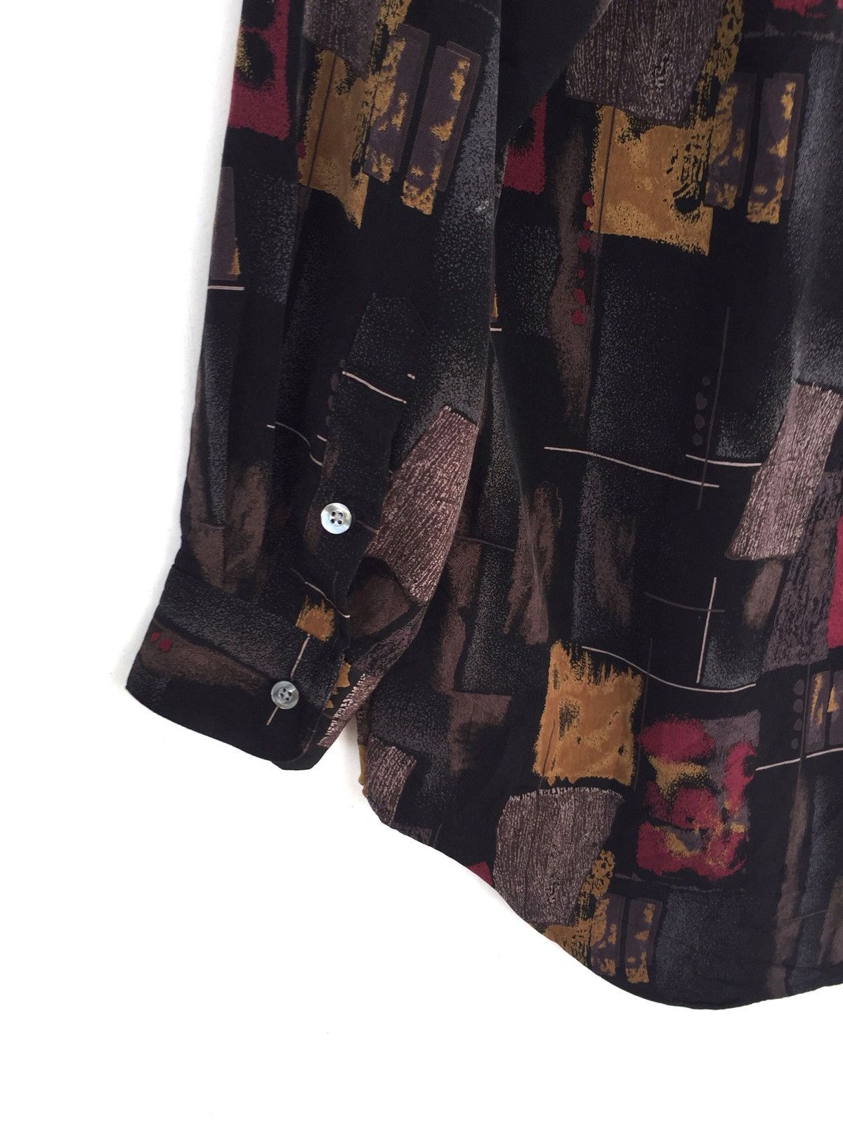 Valentino 90s Valentino Multicolor Art Patchwork B/D Shirt Size US L / EU 52-54 / 3 - 5 Thumbnail