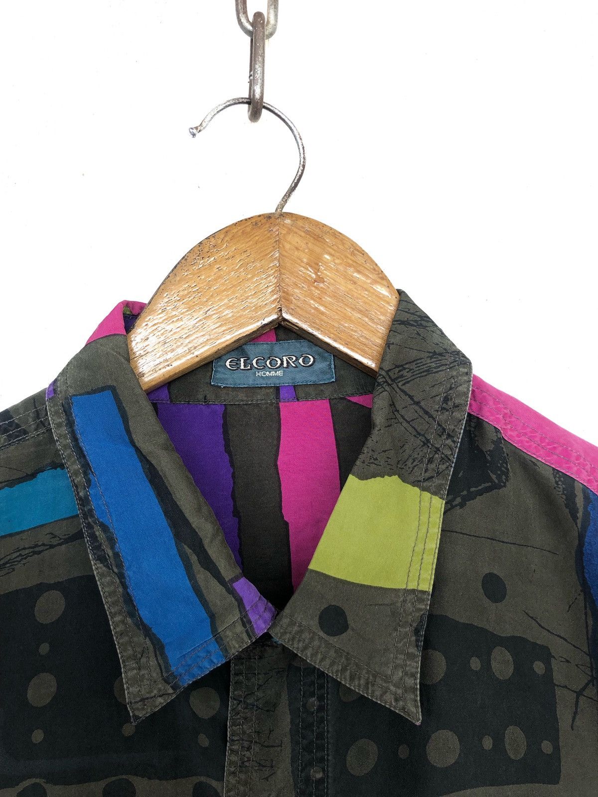 Art Comes First 90s Elcoro Homme 🇯🇵 Pop Art Silk Button Down Shirt Size US L / EU 52-54 / 3 - 6 Thumbnail