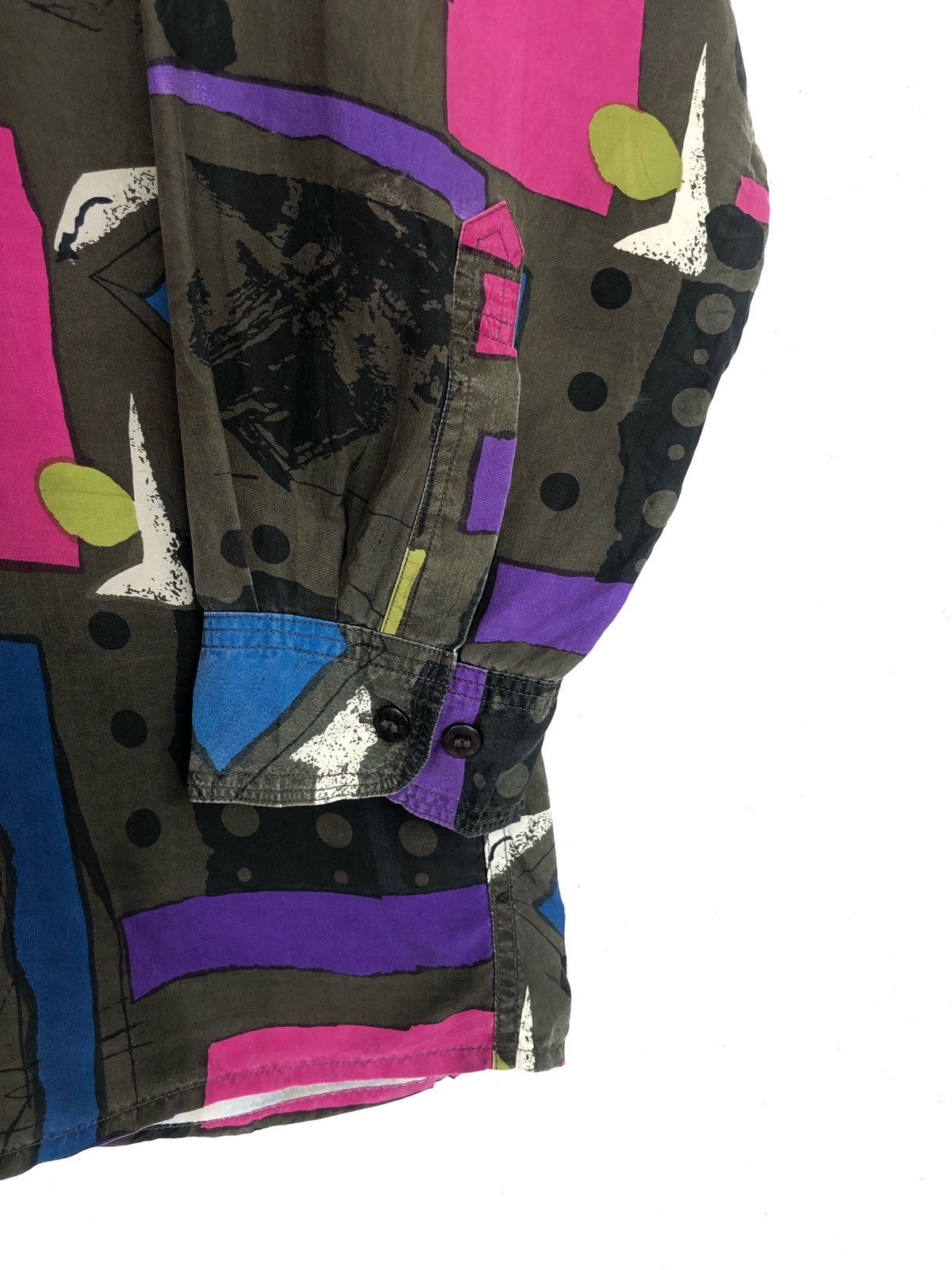 Art Comes First 90s Elcoro Homme 🇯🇵 Pop Art Silk Button Down Shirt Size US L / EU 52-54 / 3 - 4 Thumbnail
