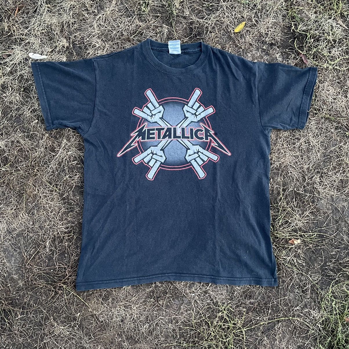 Vintage 90s Y2K Distressed Metallica Band Rock M
