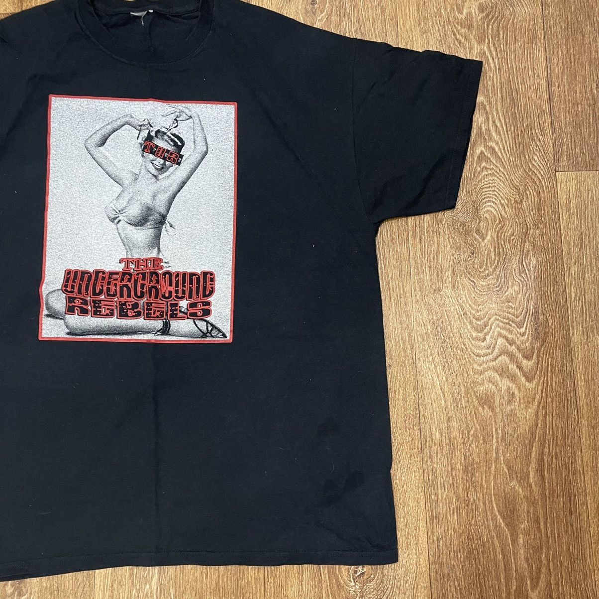 Vintage Vintage Y2K Graphic Tee Black Oversized Streetwear Faded XL Size US XL / EU 56 / 4 - 2 Thumbnail