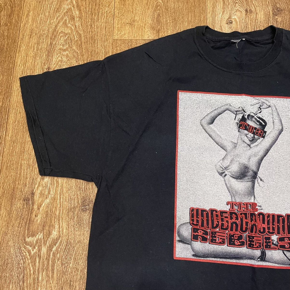 Vintage Vintage Y2K Graphic Tee Black Oversized Streetwear Faded XL Size US XL / EU 56 / 4 - 3 Thumbnail