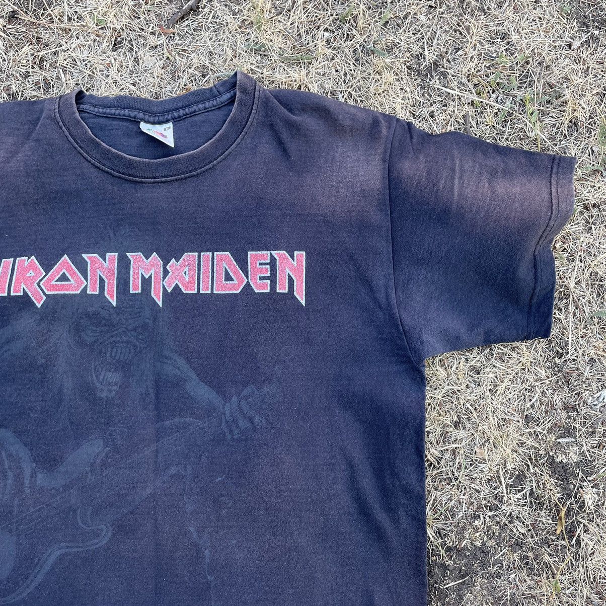 Vintage Vintage 90s Faded Iron Maiden Band Graphic Tee Black Skate M Size US M / EU 48-50 / 2 - 5 Thumbnail