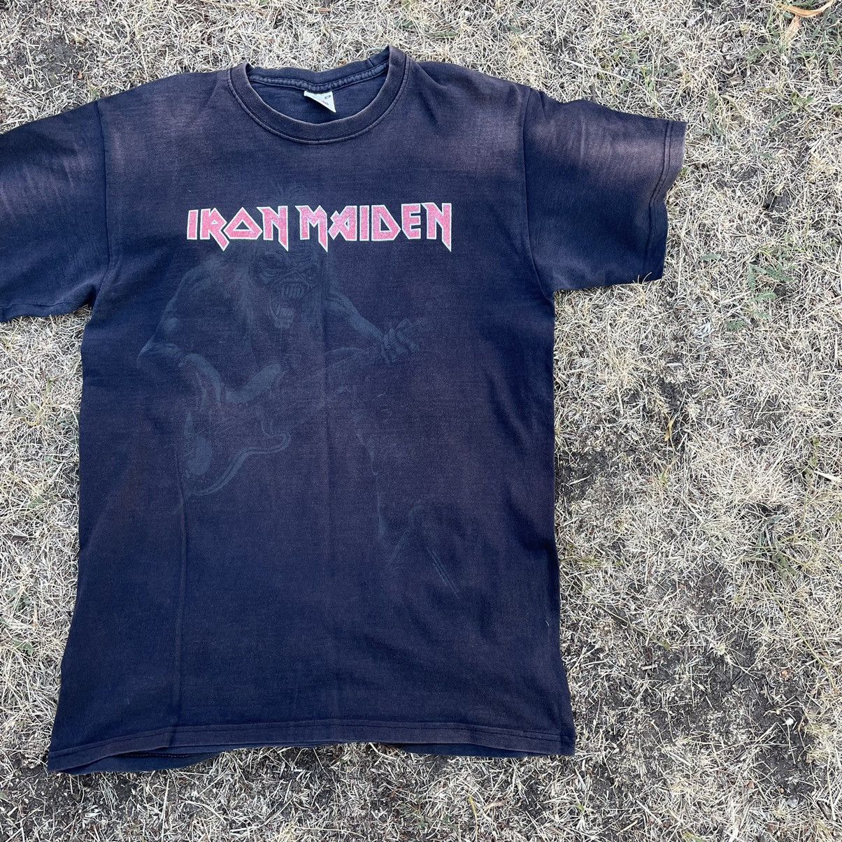 Vintage Vintage 90s Faded Iron Maiden Band Graphic Tee Black Skate M Size US M / EU 48-50 / 2 - 2 Thumbnail