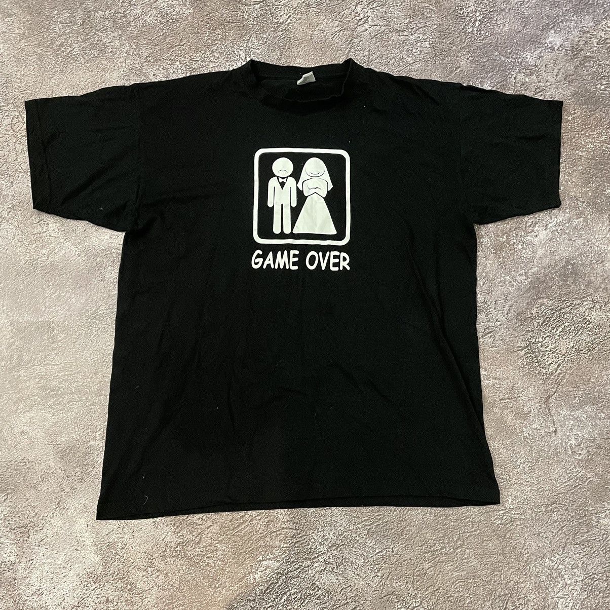 Vintage Vintage Y2K Game Over Graphic Tee Streetwear Black Tapered L Size US L / EU 52-54 / 3 - 3 Thumbnail