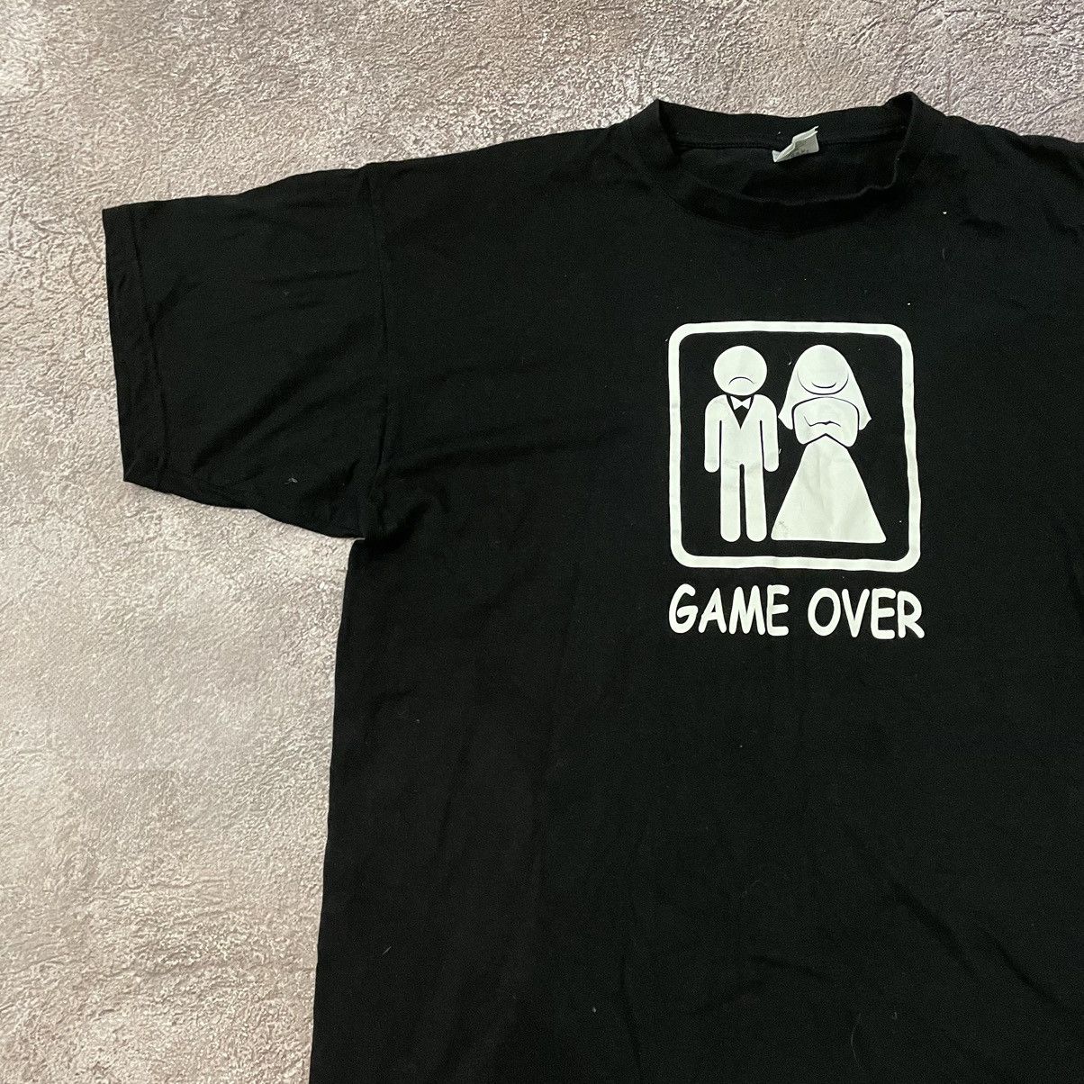 Vintage Vintage Y2K Game Over Graphic Tee Streetwear Black Tapered L Size US L / EU 52-54 / 3 - 4 Thumbnail