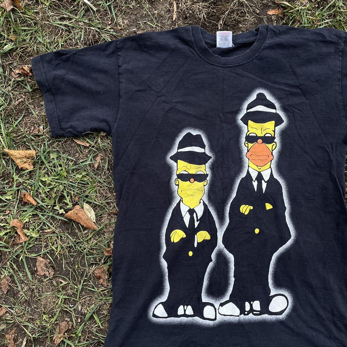 Cartoon Network Vintage 90s 007 Bart Homer Faded Tee Face Horror Print Band Size US M / EU 48-50 / 2 - 3 Thumbnail
