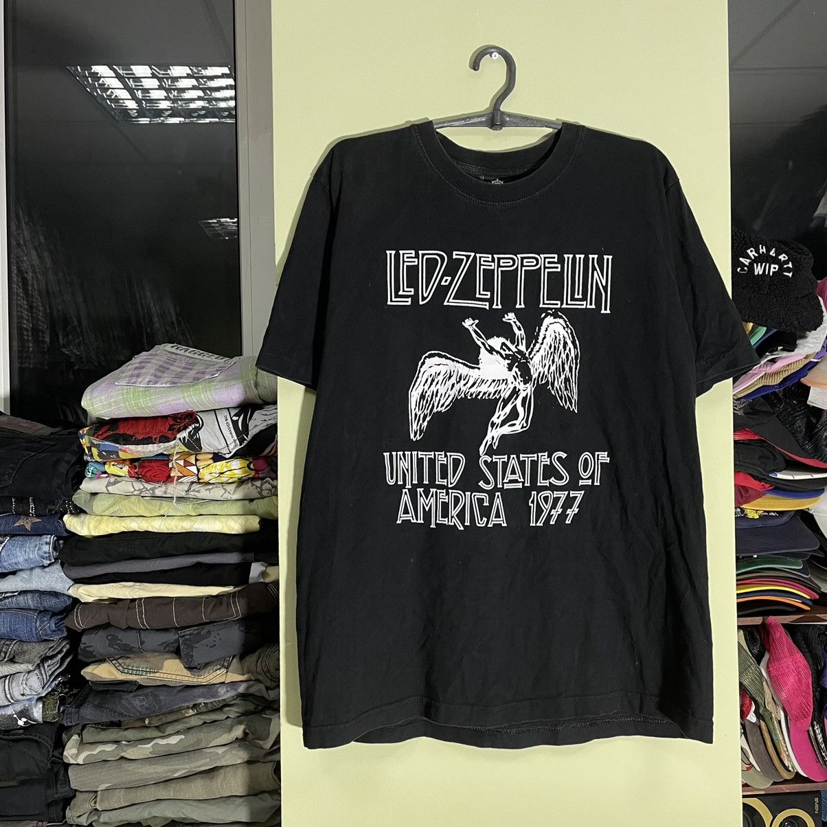 Vintage Vintage 90s Led Zeppelin Graphic Tee Band Streetwear Grunge Size US L / EU 52-54 / 3 - 3 Thumbnail