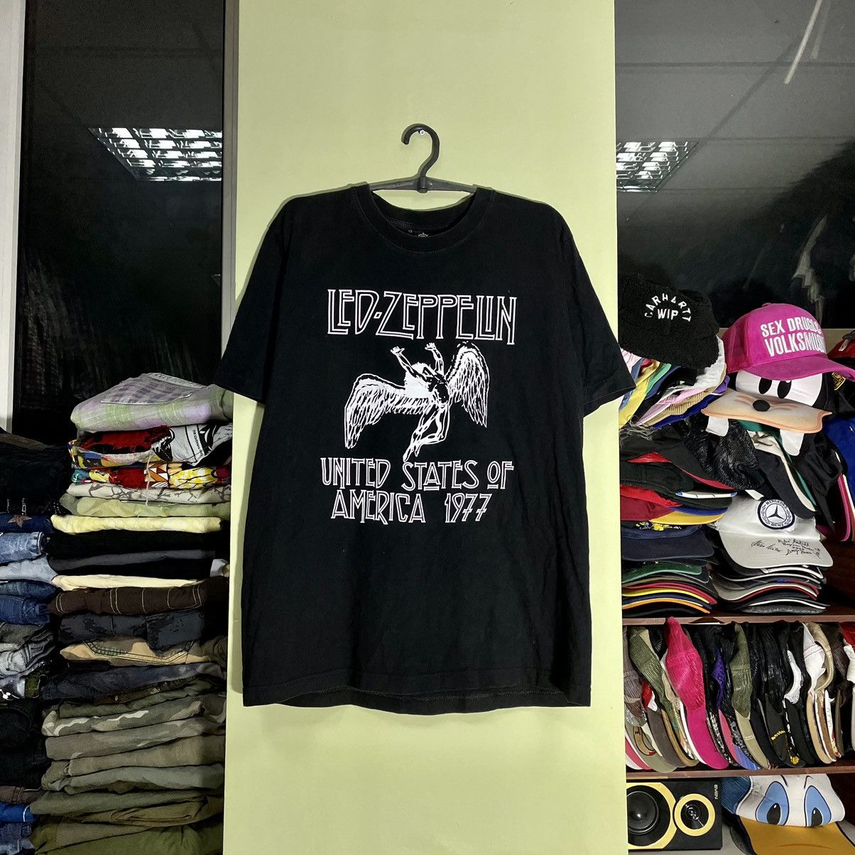Vintage Vintage 90s Led Zeppelin Graphic Tee Band Streetwear Grunge Size US L / EU 52-54 / 3 - 1 Thumbnail