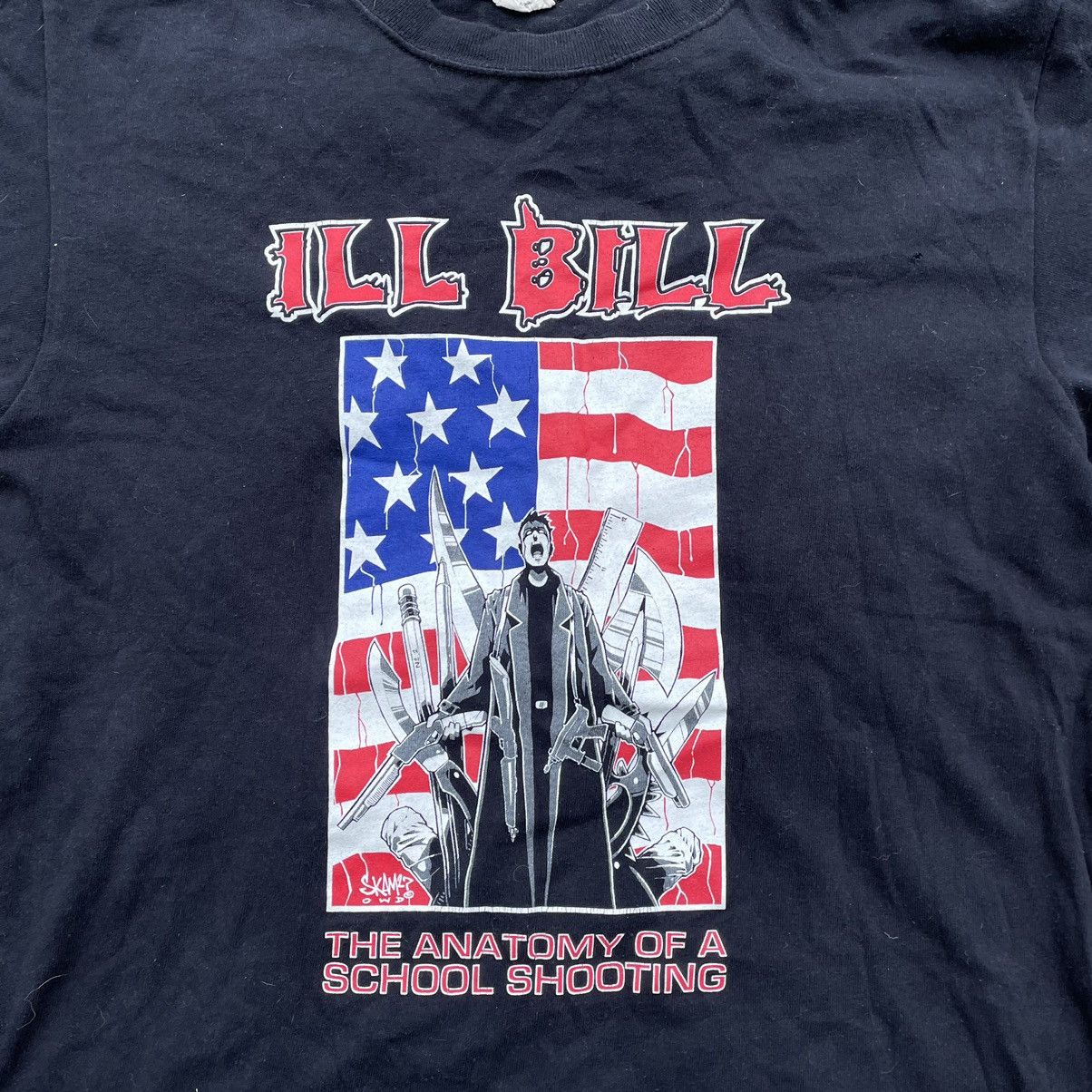 Vintage Vintage 90s Ill Bill Graphic Tee Sun Faded Streetwear Boxy L Size US L / EU 52-54 / 3 - 4 Thumbnail