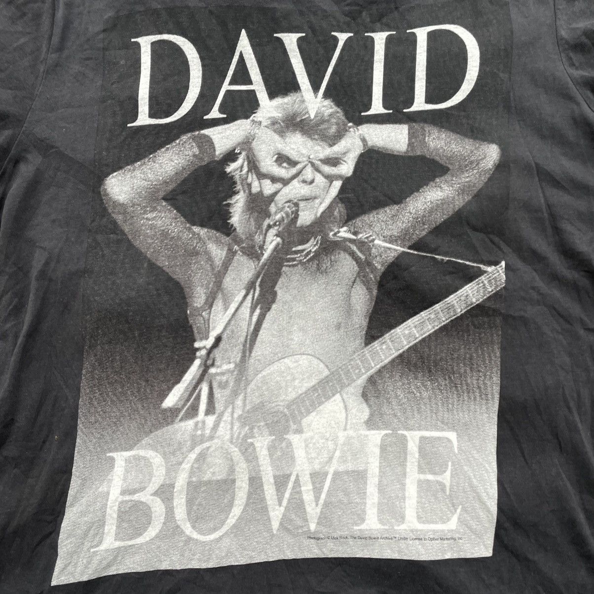 Vintage Vintage Y2K David Bowie Graphic Band Tee Faded Black Slim M Size US M / EU 48-50 / 2 - 4 Thumbnail