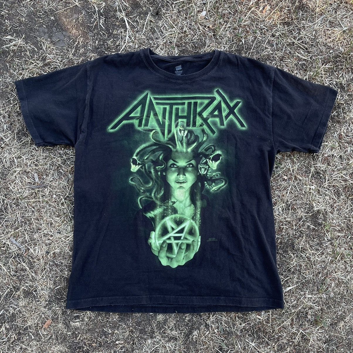 Band Tees Vintage Y2K Anthrax Horror Skulls Band Rock Streetwear Tee Size US M / EU 48-50 / 2 - 1 Thumbnail