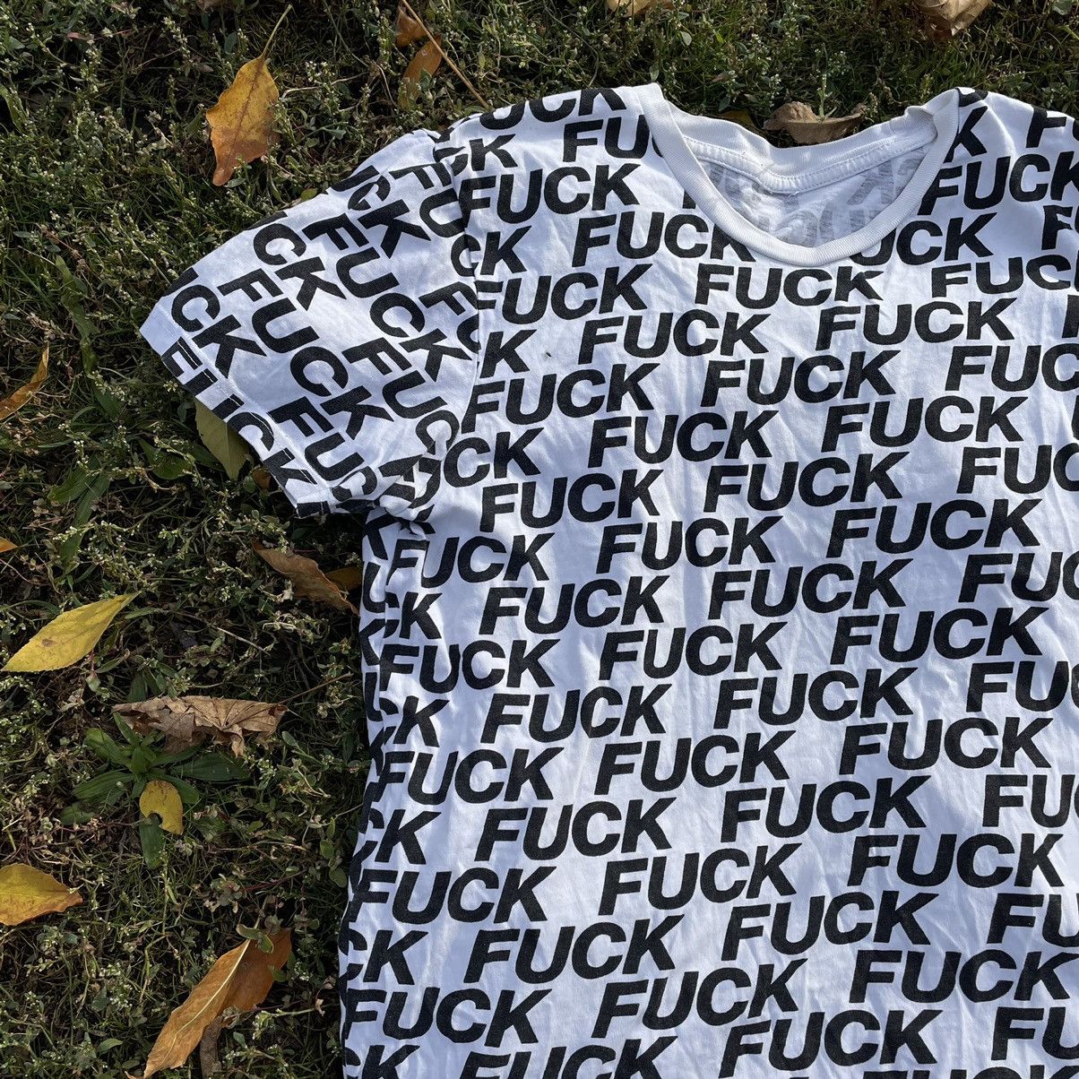 Vintage Y2K All Over Print Graphic Tee Faded Humor Streetwear Slim M Size US M / EU 48-50 / 2 - 3 Thumbnail