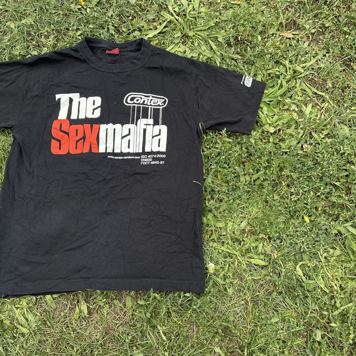 Vintage Vintage Y2K Graphic Tee Sex Mafia Humor Print Black Rave M Size US M / EU 48-50 / 2 - 2 Thumbnail