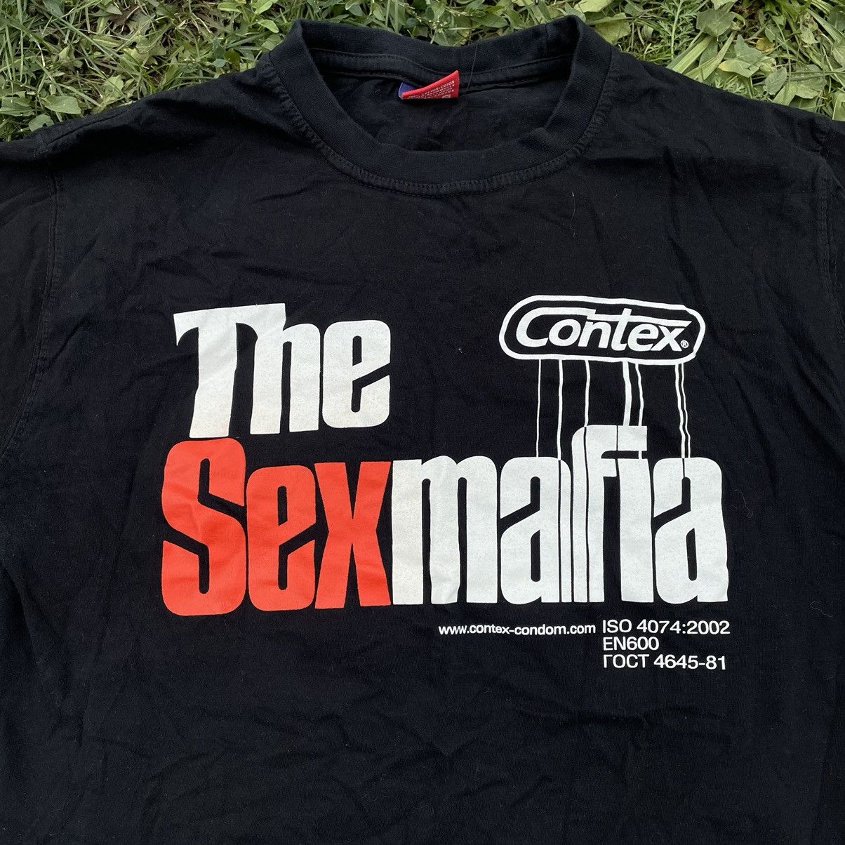 Vintage Vintage Y2K Graphic Tee Sex Mafia Humor Print Black Rave M Size US M / EU 48-50 / 2 - 4 Thumbnail