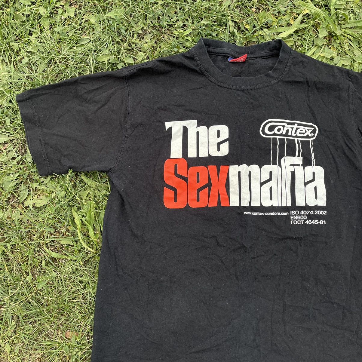 Vintage Vintage Y2K Graphic Tee Sex Mafia Humor Print Black Rave M Size US M / EU 48-50 / 2 - 3 Thumbnail