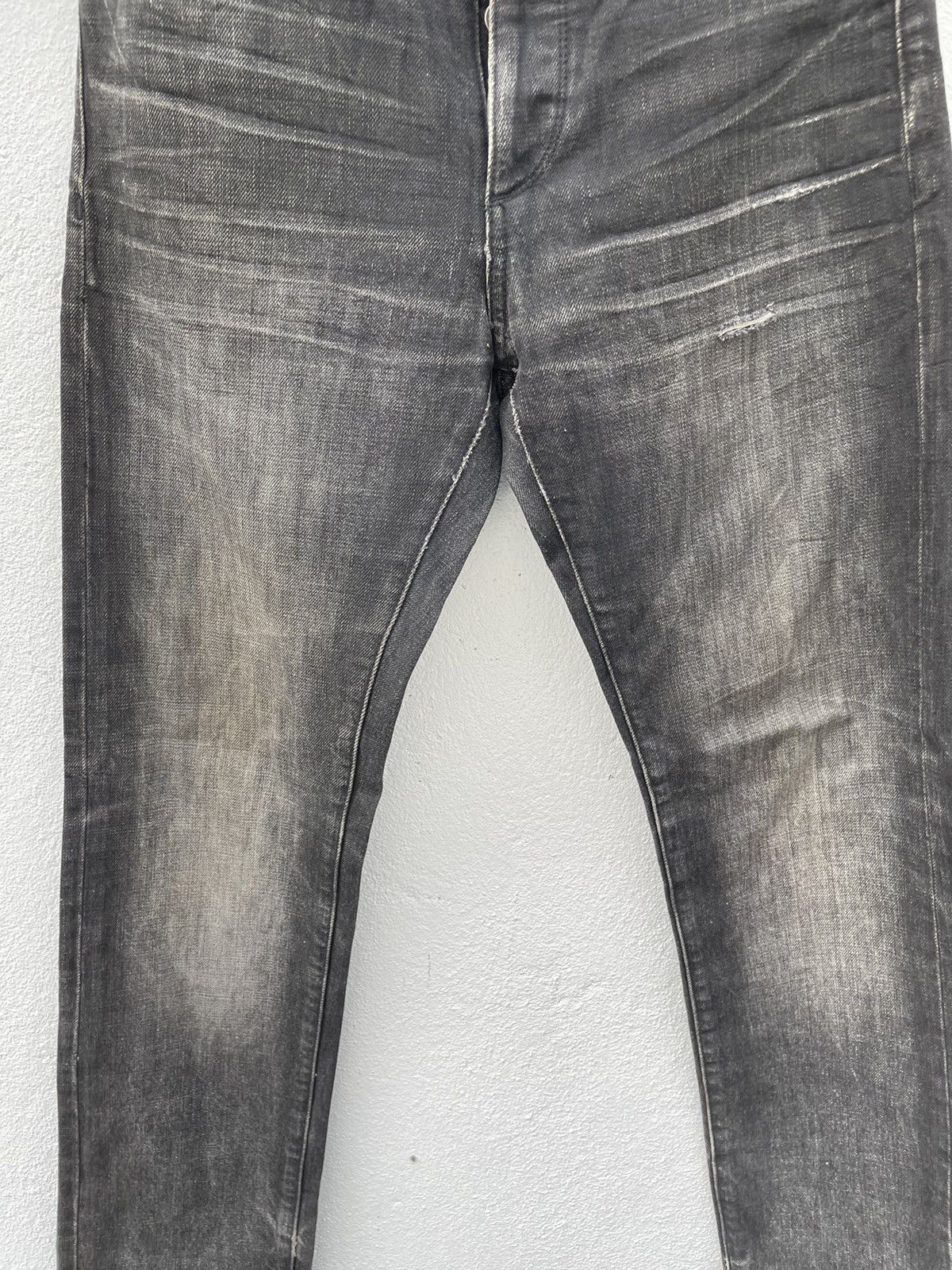 Edifice Japan EDIFICE Distressed BLack Wash Denim Jeans Size US 30 / EU 46 - 3 Thumbnail