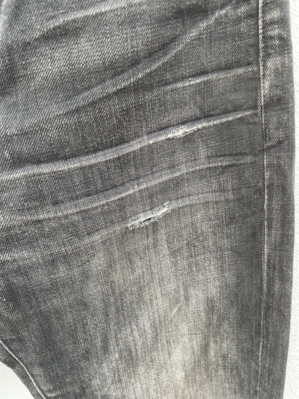 Edifice Japan EDIFICE Distressed BLack Wash Denim Jeans Size US 30 / EU 46 - 4 Thumbnail