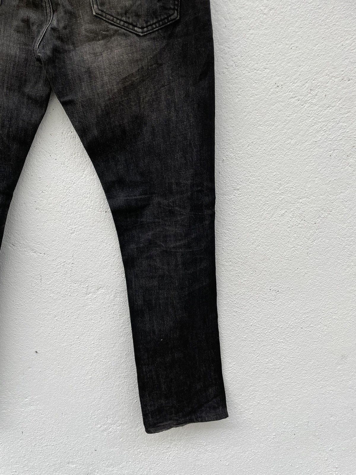 Edifice Japan EDIFICE Distressed BLack Wash Denim Jeans Size US 30 / EU 46 - 9 Thumbnail