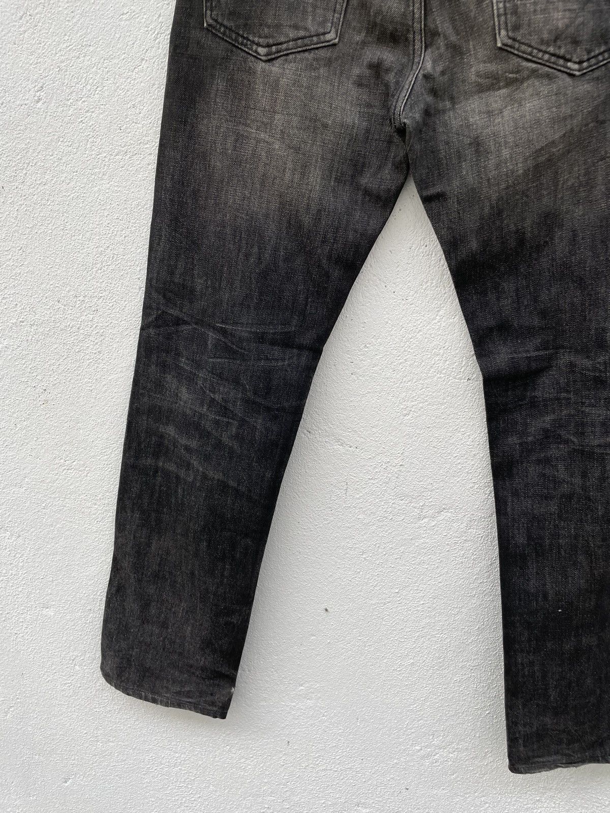 Edifice Japan EDIFICE Distressed BLack Wash Denim Jeans Size US 30 / EU 46 - 10 Thumbnail