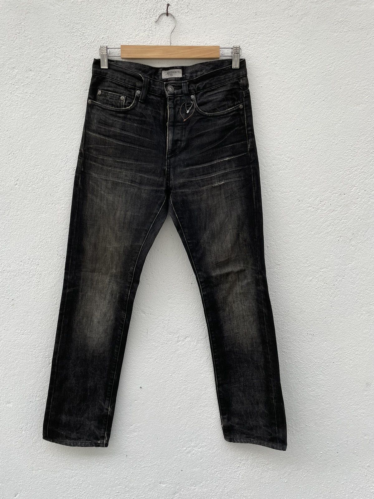 Edifice Japan EDIFICE Distressed BLack Wash Denim Jeans Size US 30 / EU 46 - 1 Thumbnail