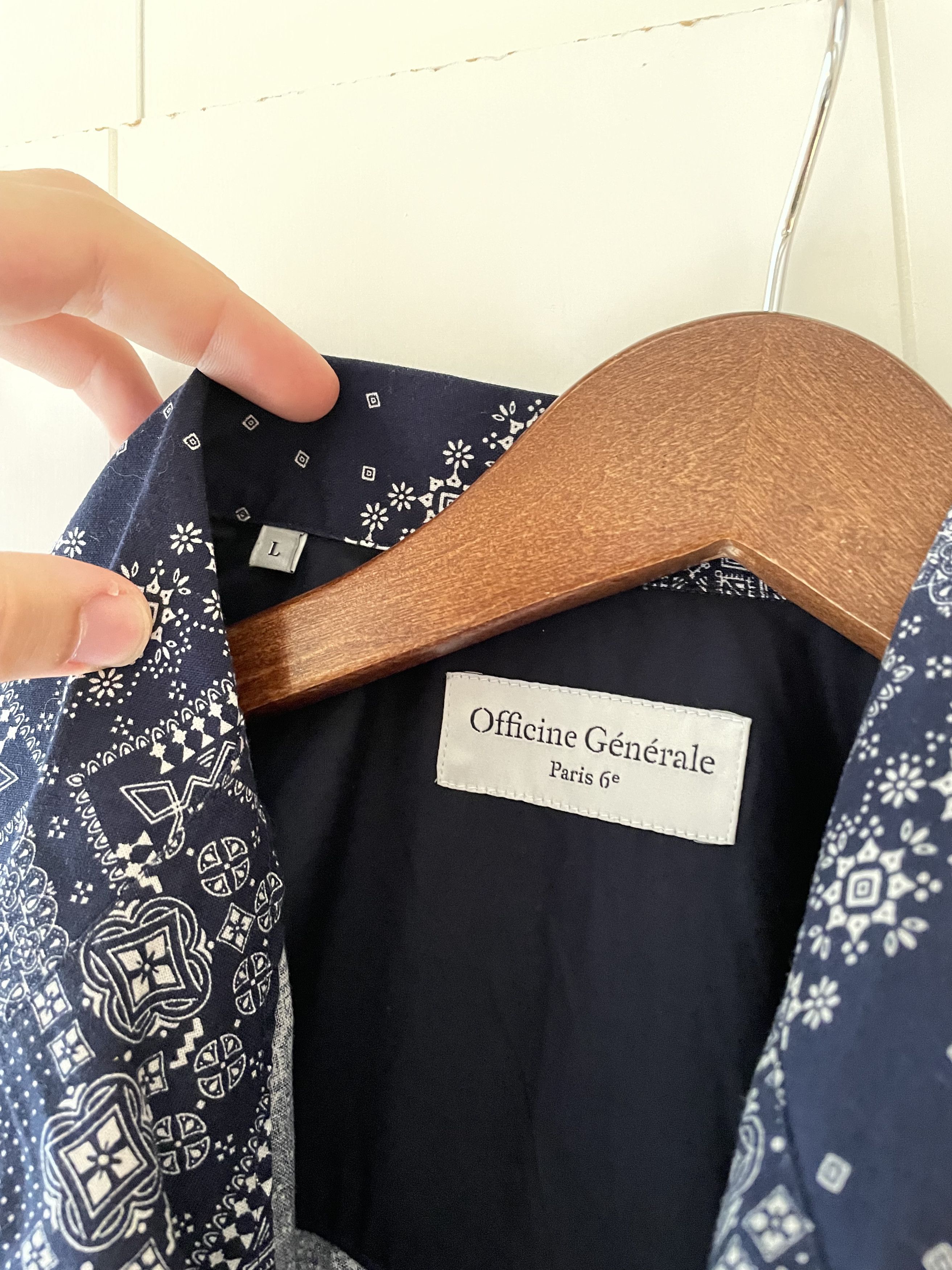 Officine Generale Bandana Print Camp-Collar Shirt L Size US L / EU 52-54 / 3 - 2 Thumbnail