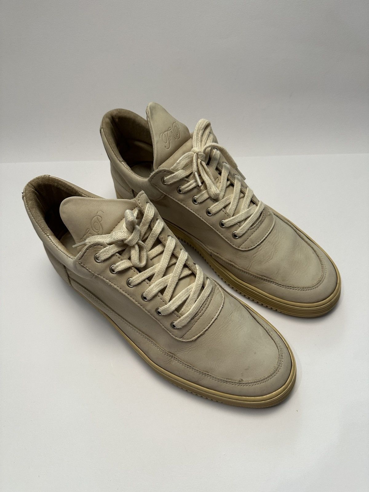 Filling Pieces Low Top Monotone Stripe in Creme