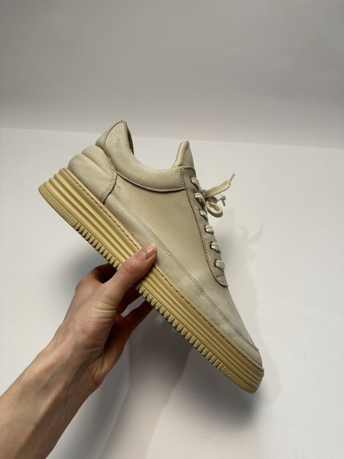 Filling Pieces Filling Pieces Low Top Monotone Stripe in Creme Size US 10 / EU 43 - 6 Thumbnail