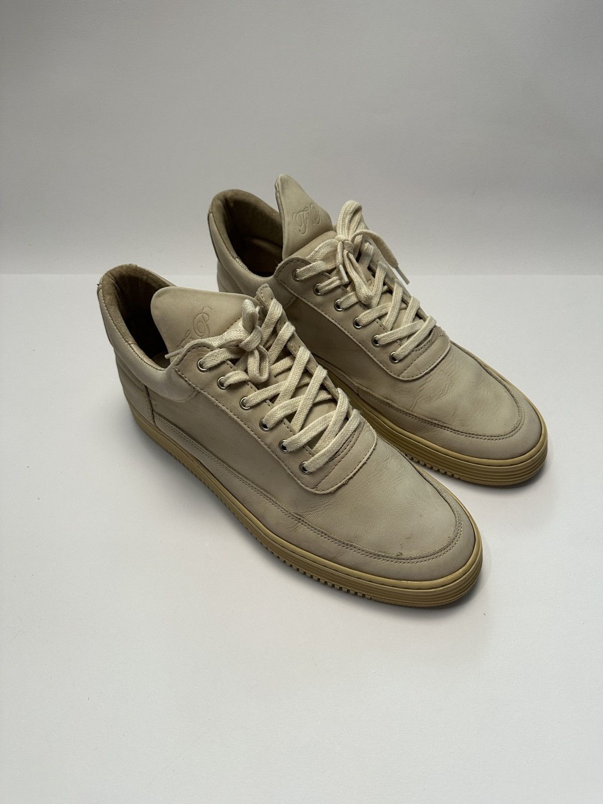Filling Pieces Filling Pieces Low Top Monotone Stripe in Creme Size US 10 / EU 43 - 2 Thumbnail