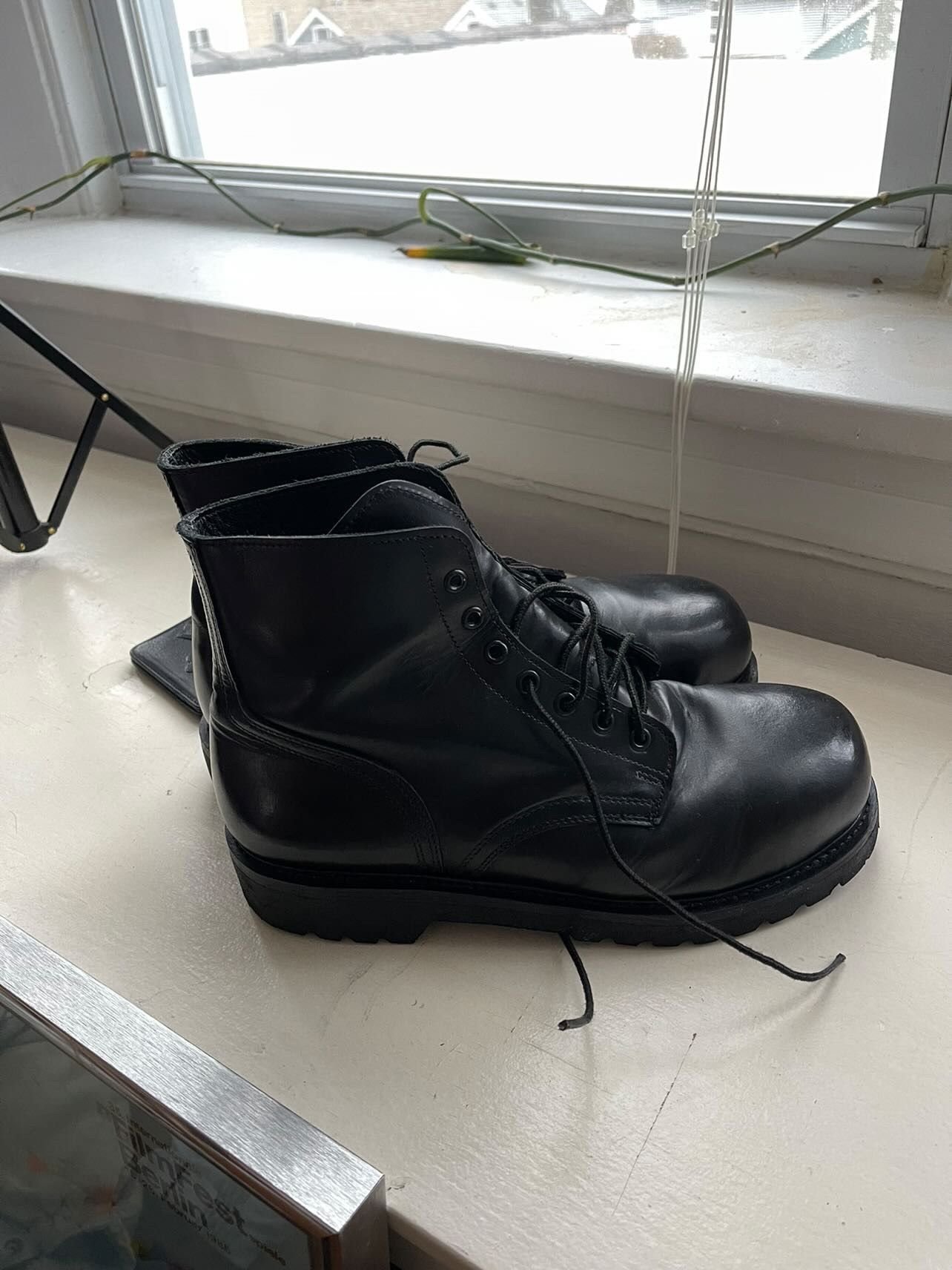 Other 80s military leather ankle boots Size US 8 / EU 41 - 6 Thumbnail