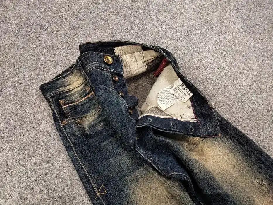 Japanese Brand Vintage R.D.D.Designer Japan Distressed Faded Selvage Jeans Size US 32 / EU 48 - 8 Thumbnail