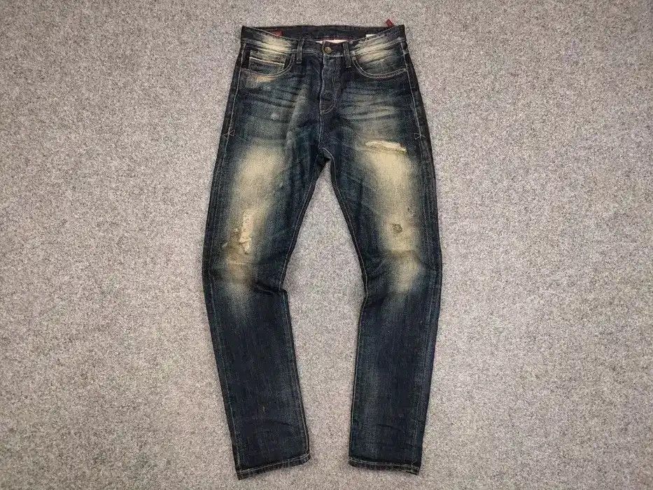 Japanese Brand Vintage R.D.D.Designer Japan Distressed Faded Selvage Jeans Size US 32 / EU 48 - 5 Thumbnail