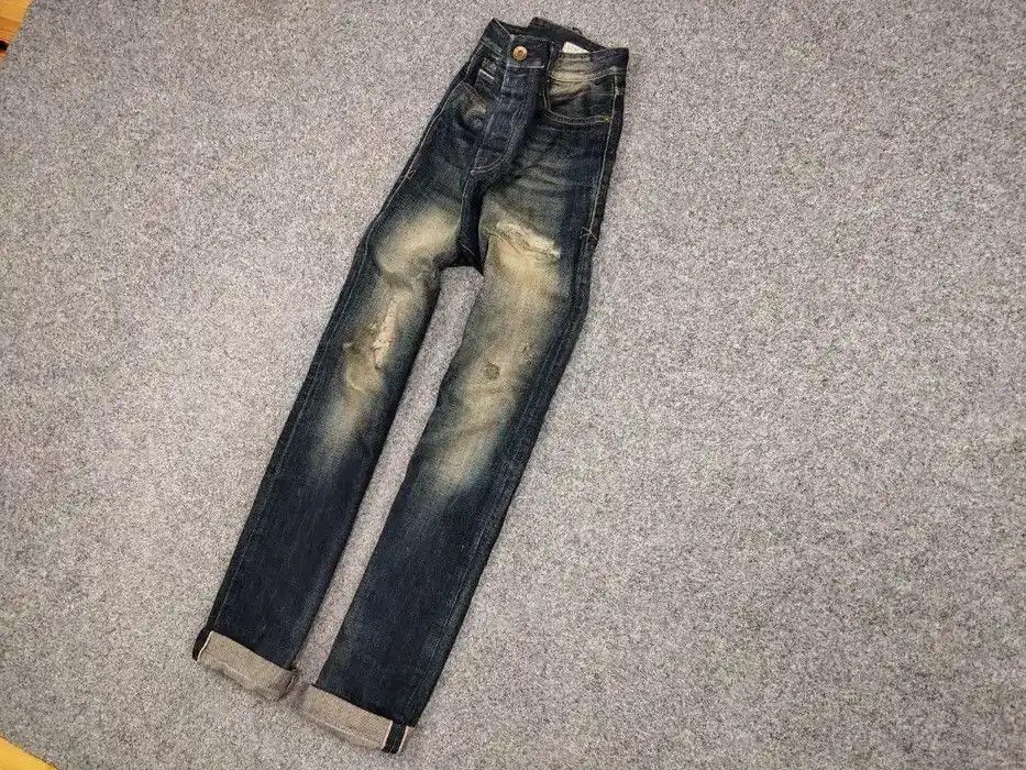 Japanese Brand Vintage R.D.D.Designer Japan Distressed Faded Selvage Jeans Size US 32 / EU 48 - 2 Thumbnail