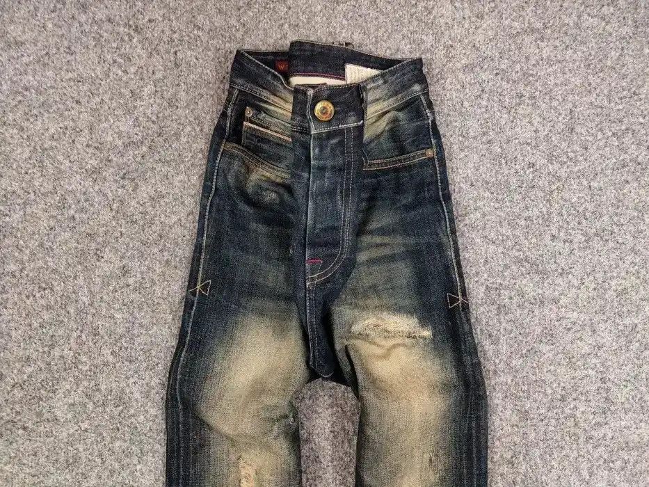 Japanese Brand Vintage R.D.D.Designer Japan Distressed Faded Selvage Jeans Size US 32 / EU 48 - 3 Thumbnail