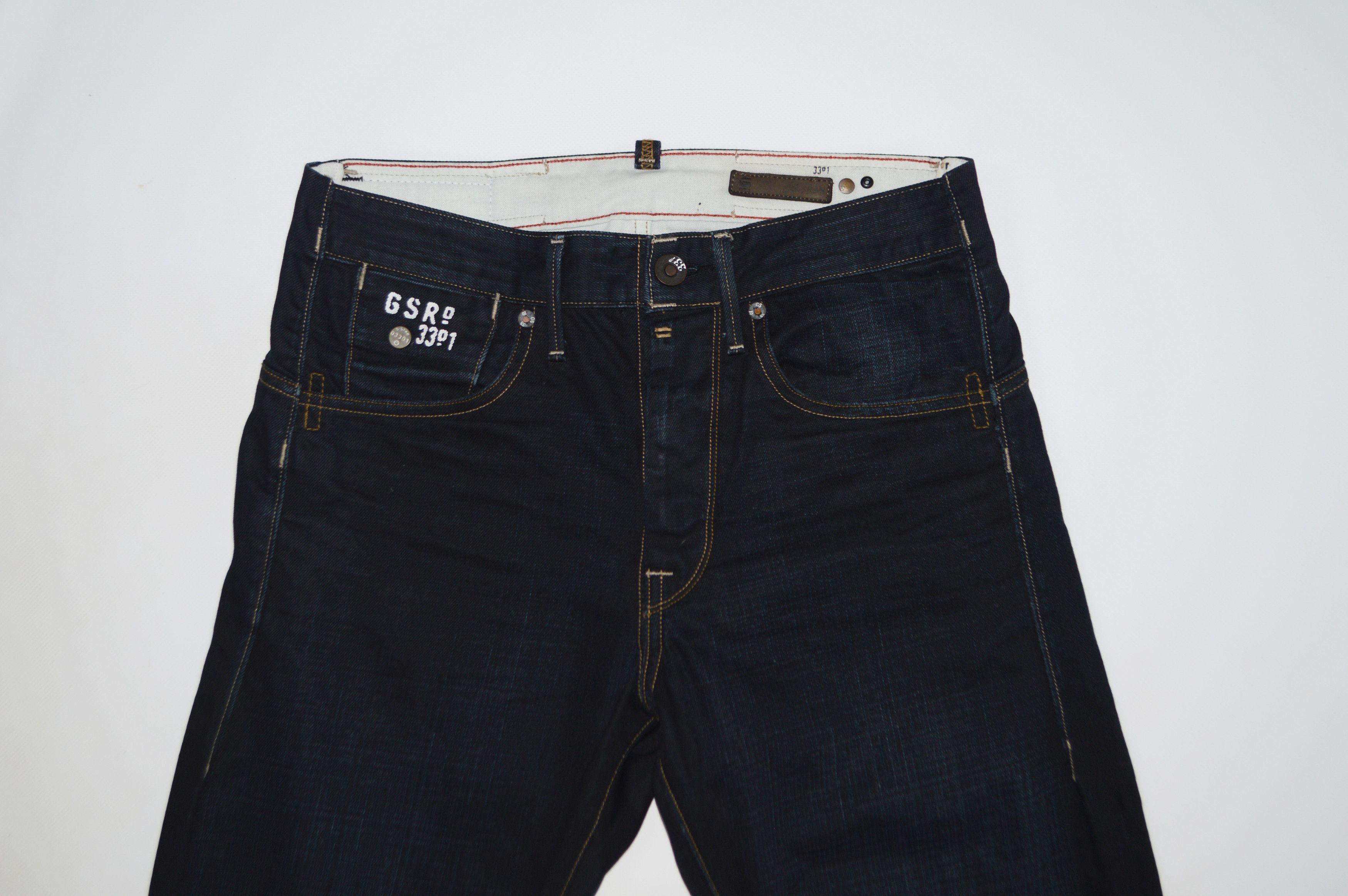 G-Star G-Star Raw 3301 Structor Straight Black Denim Jeans Size US 30 / EU 46 - 2 Thumbnail