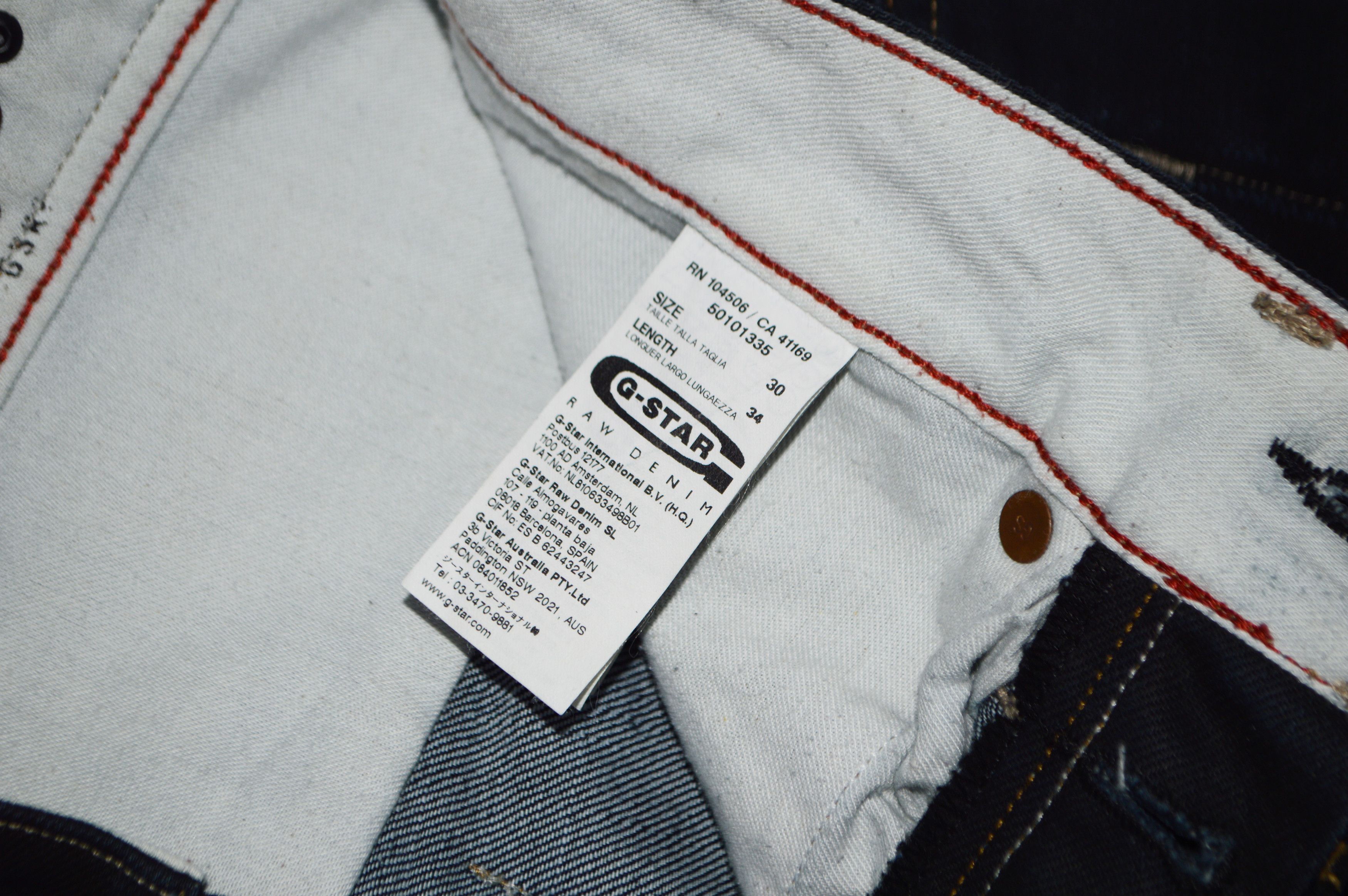 G-Star G-Star Raw 3301 Structor Straight Black Denim Jeans Size US 30 / EU 46 - 7 Thumbnail