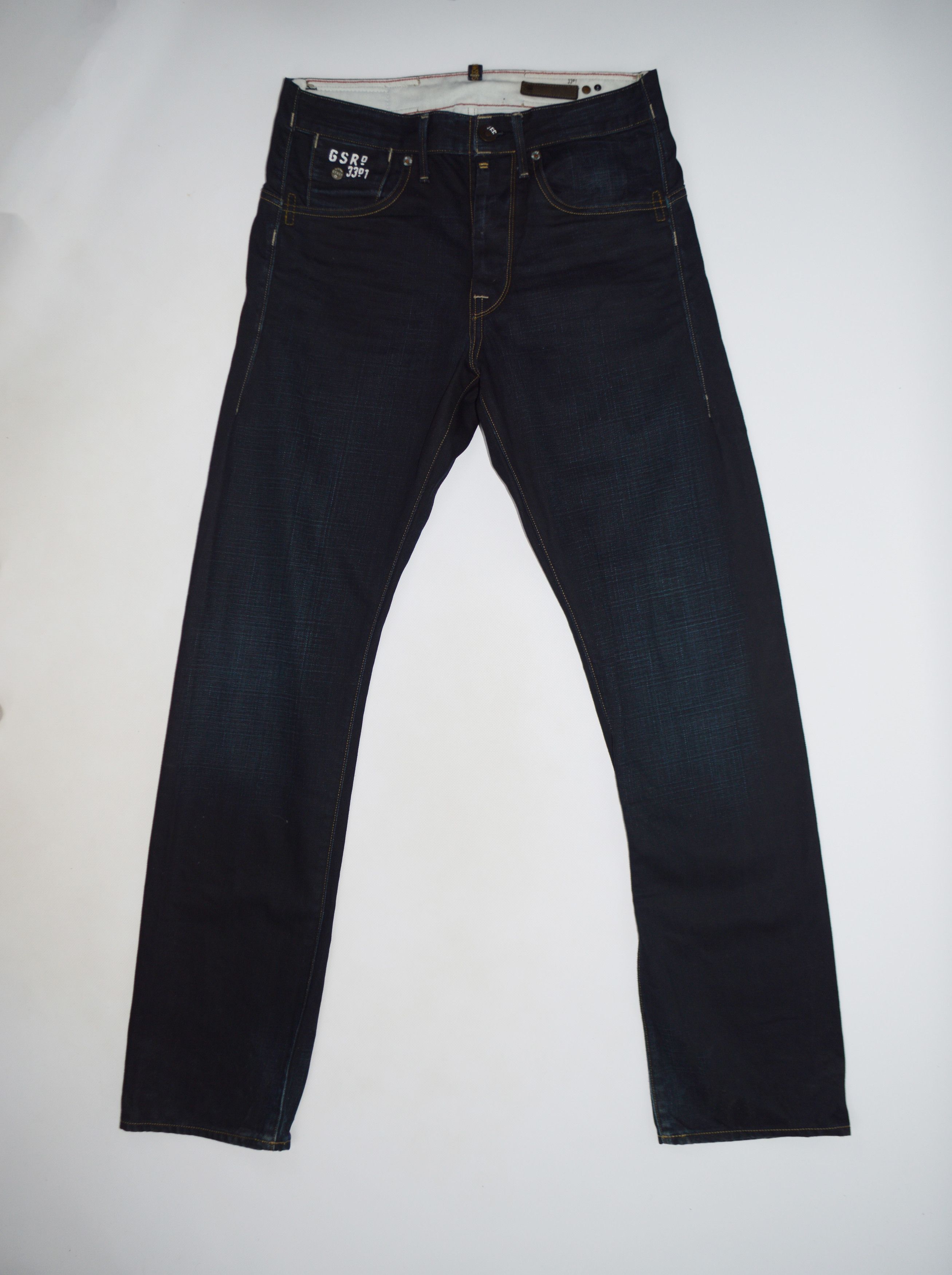 G-Star G-Star Raw 3301 Structor Straight Black Denim Jeans Size US 30 / EU 46 - 1 Thumbnail