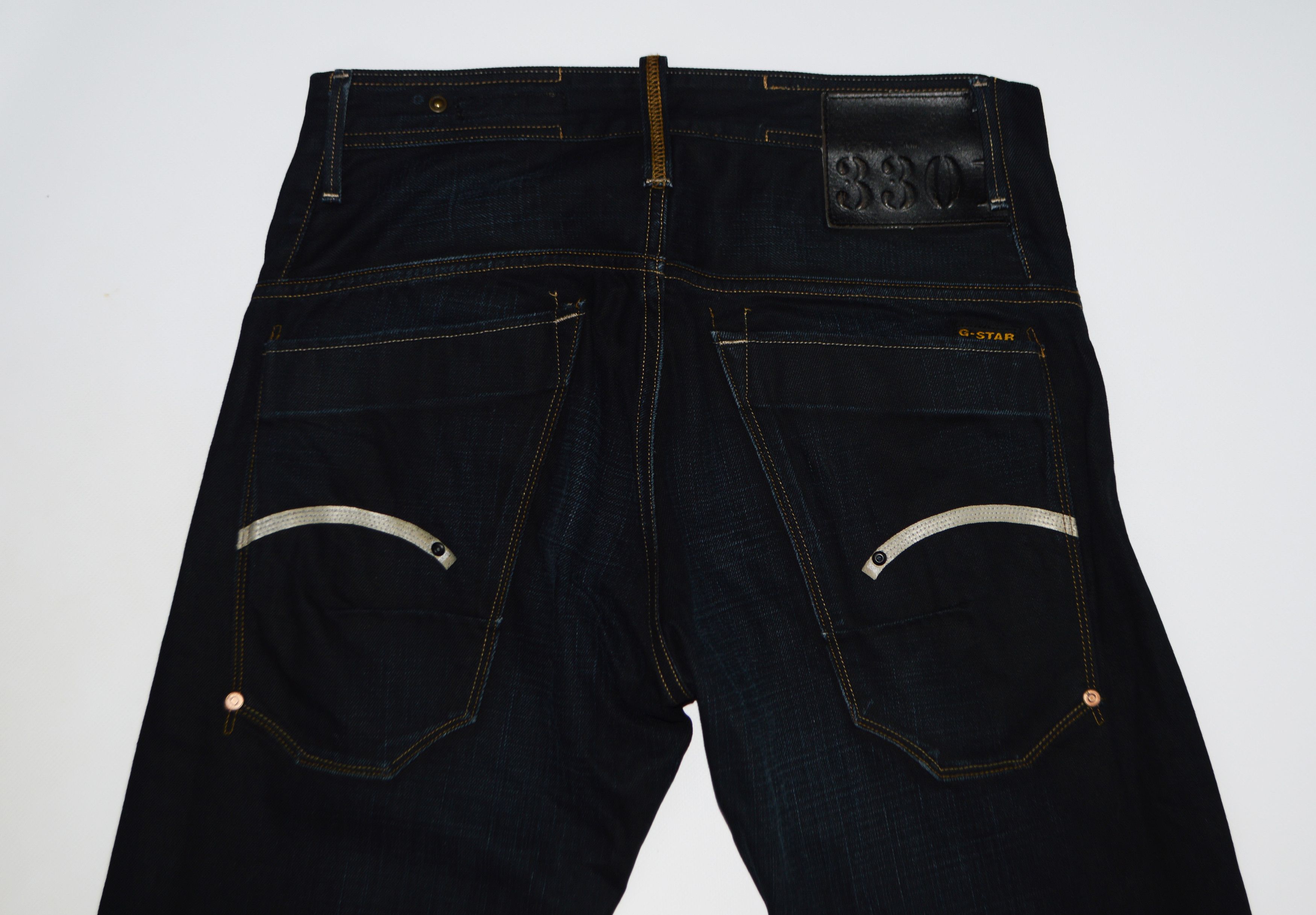 G-Star G-Star Raw 3301 Structor Straight Black Denim Jeans Size US 30 / EU 46 - 10 Thumbnail