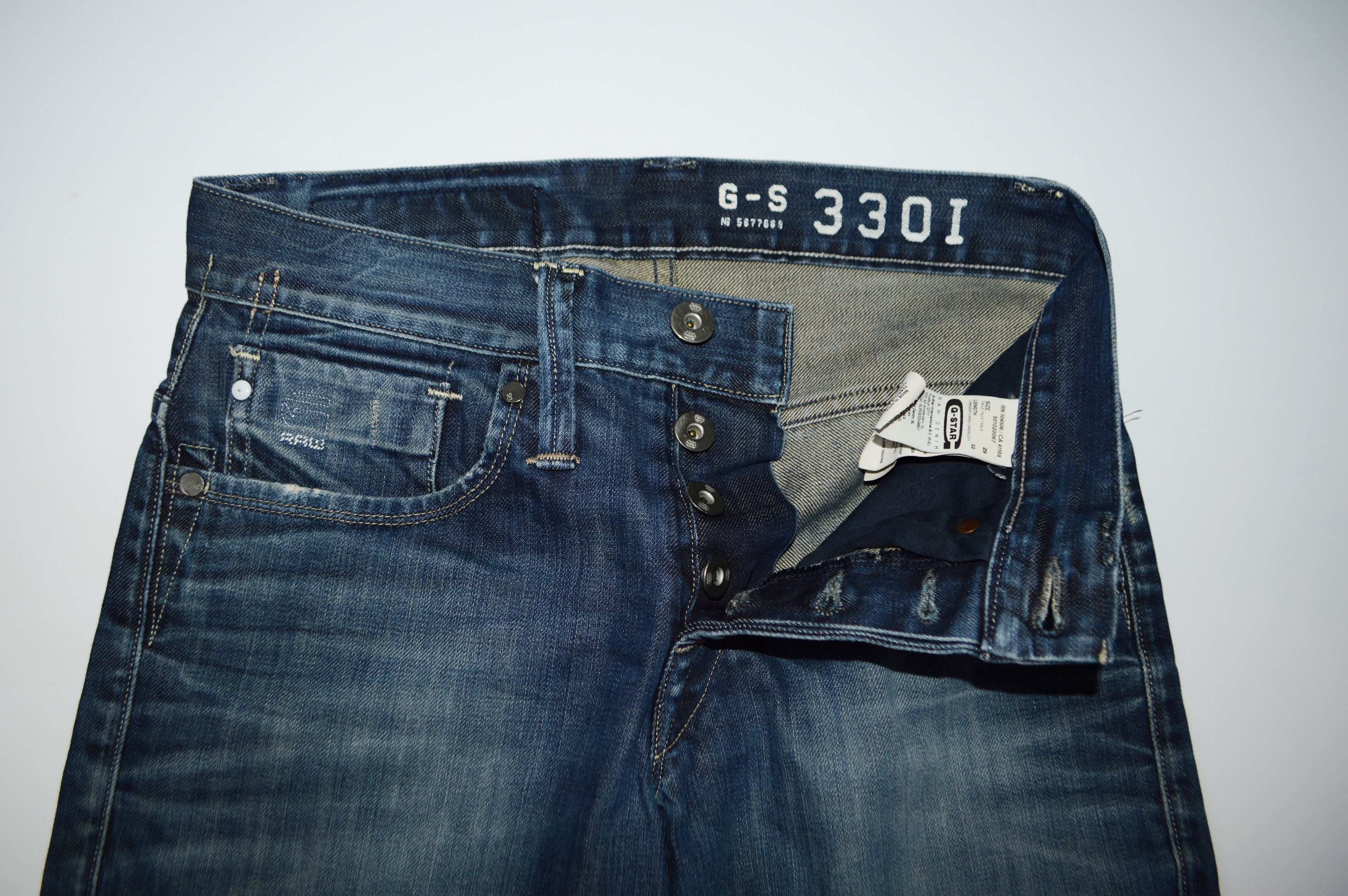 G-Star G-Star Raw 3301 Victor Straight Jeans Size US 29 - 6 Thumbnail