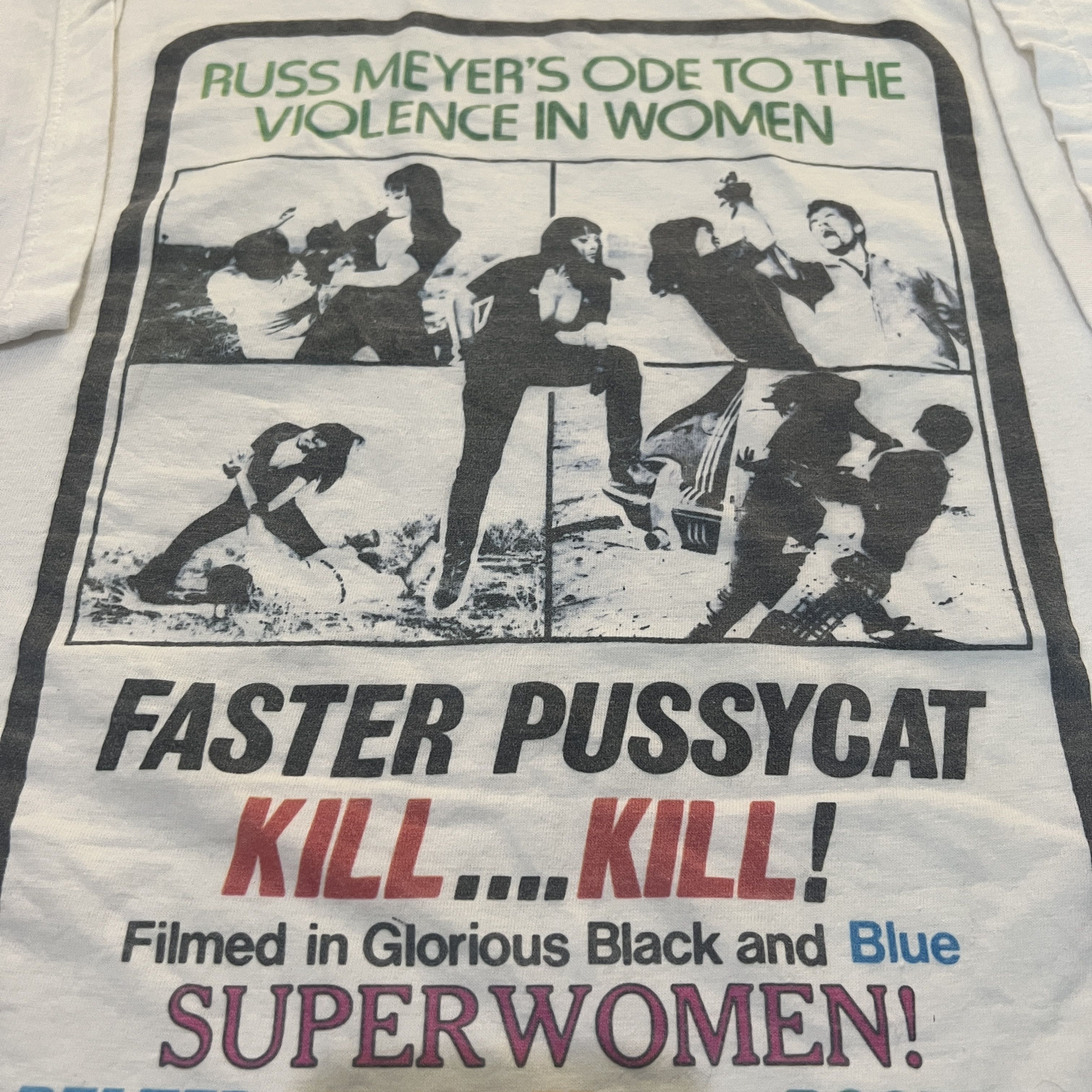 Vintage Vintage 90s Faster Pussycat Kill Kill Promo Tee Russ Meyer Grailed 