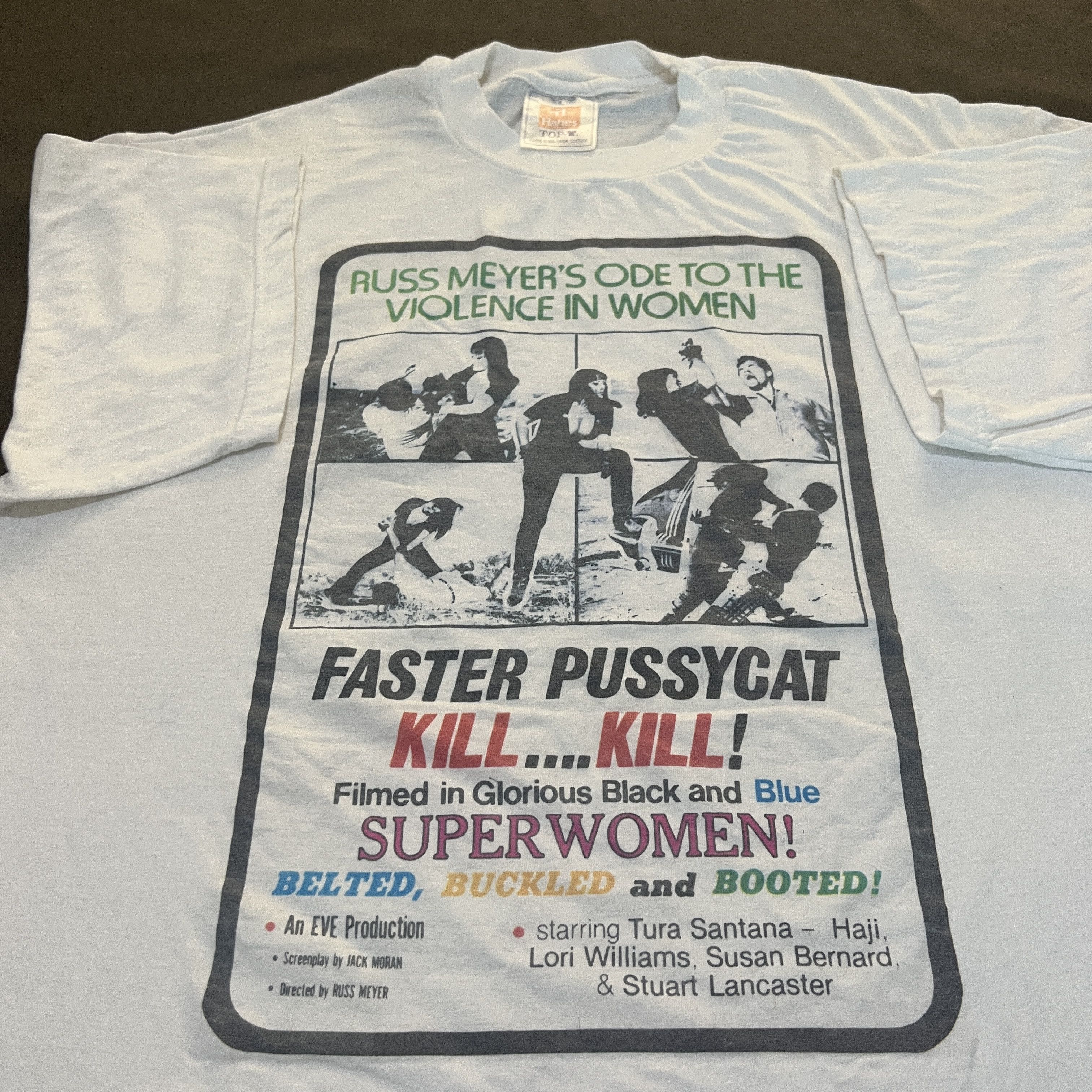 Vintage Vintage 90s Faster Pussycat Kill Kill Movie Tee Russ Meyer Size US L / EU 52-54 / 3 - 1 Thumbnail