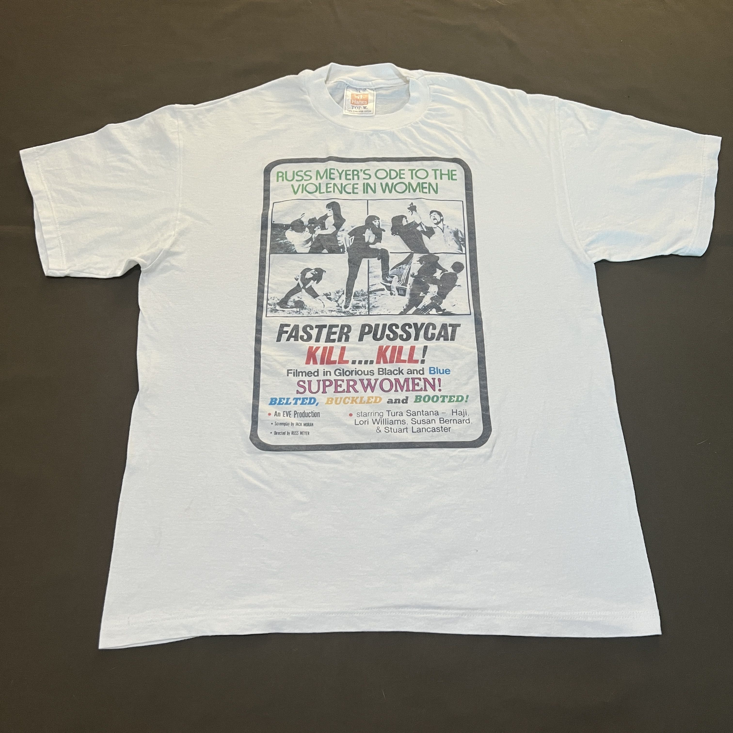 Vintage Vintage 90s Faster Pussycat Kill Kill Movie Tee Russ Meyer Size US L / EU 52-54 / 3 - 2 Thumbnail