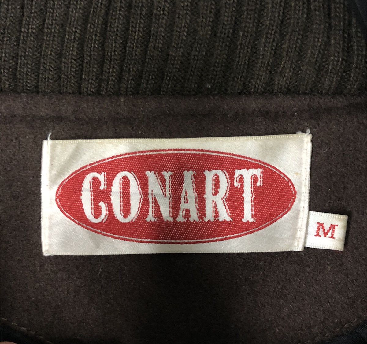 Japanese Brand VINTAGE 90S CONART JAMAICA LEATHER SLEEVE VARSITY JACKET Size US M / EU 48-50 / 2 - 13 Thumbnail