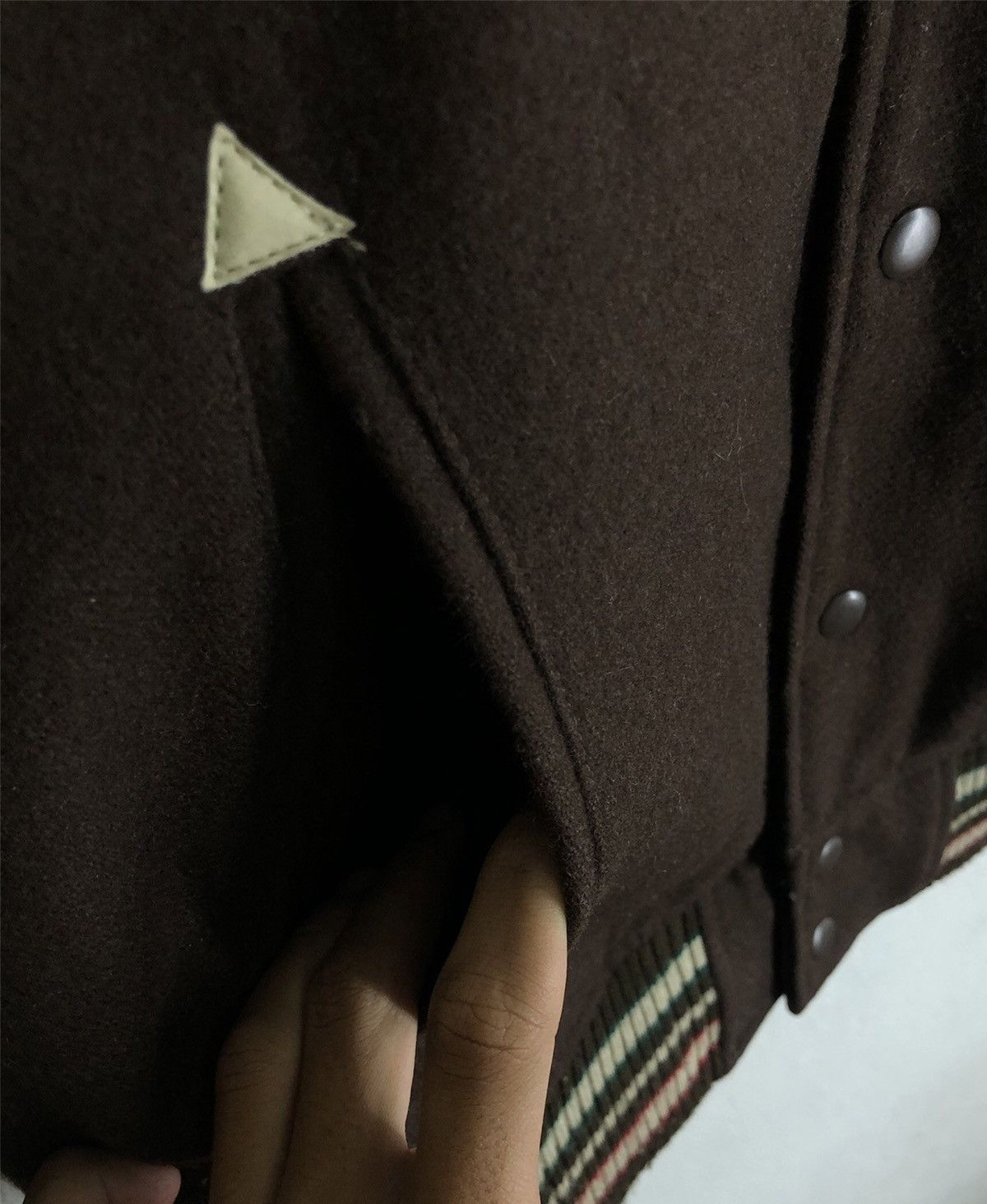 Japanese Brand VINTAGE 90S CONART JAMAICA LEATHER SLEEVE VARSITY JACKET Size US M / EU 48-50 / 2 - 11 Thumbnail