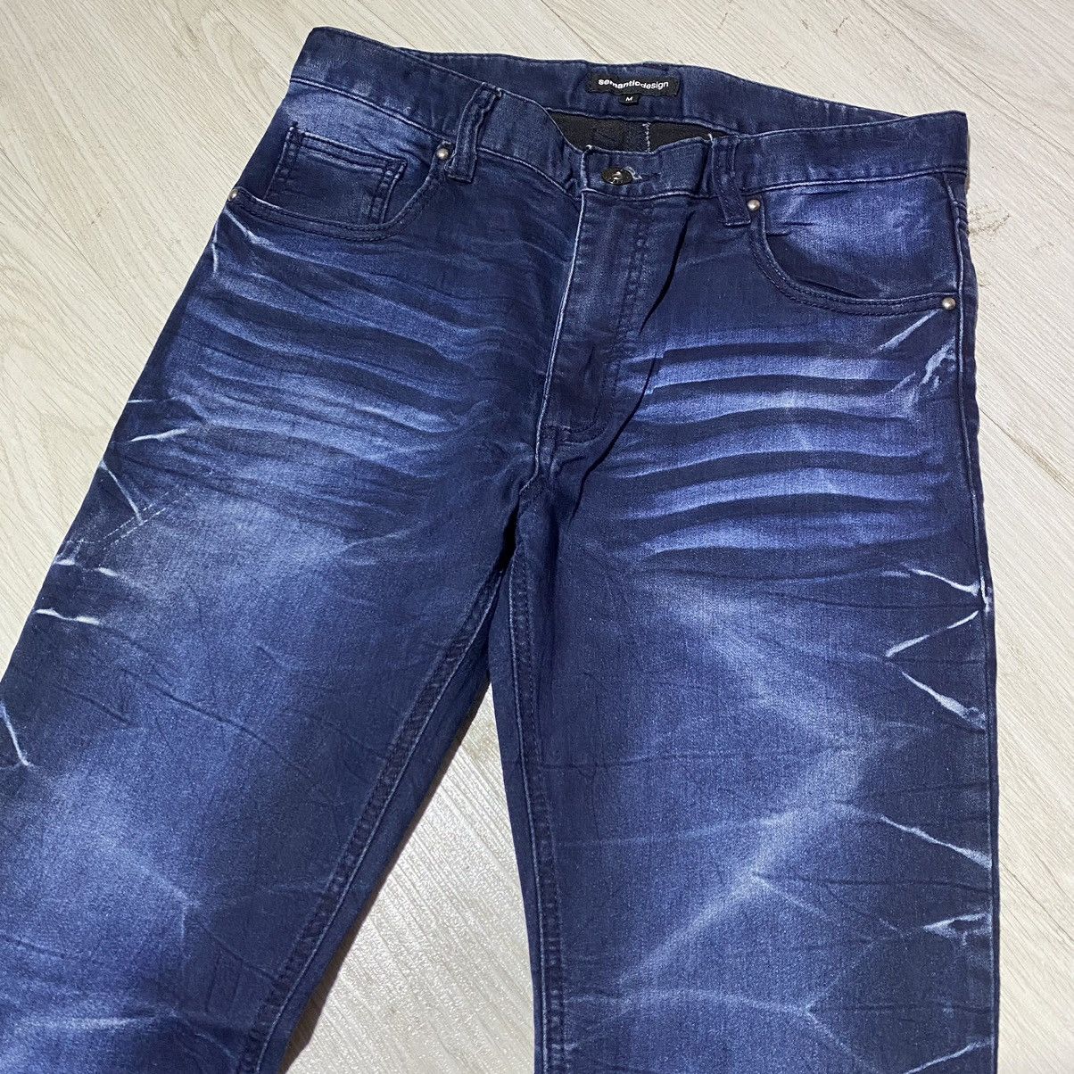 If Six Was Nine × Le Grande Bleu (L.G.B.) Semantic Design Bow Cut Soft Jeans Size US 30 / EU 46 - 4 Thumbnail